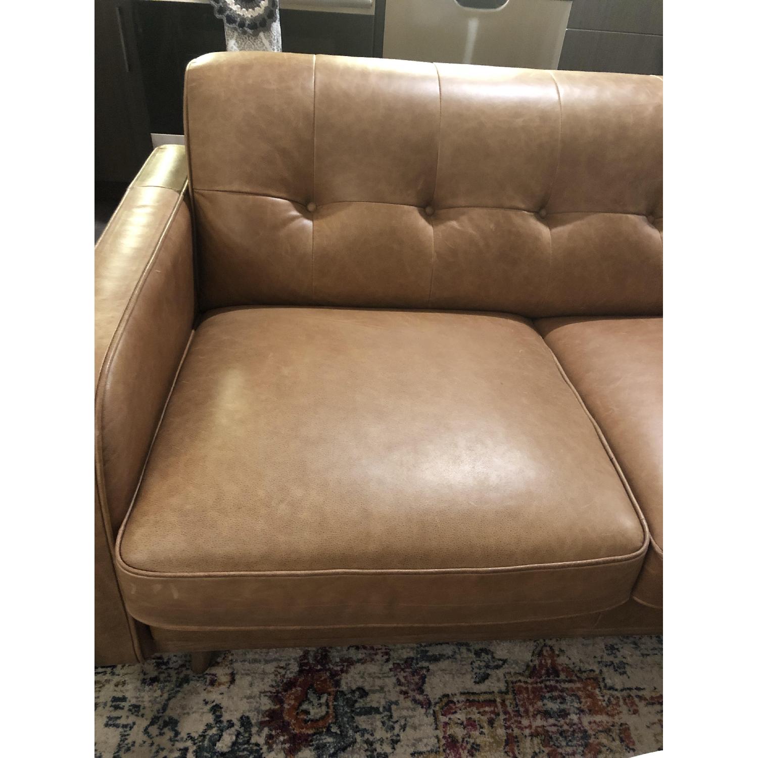 Homesense Leather Loveseat - image-4