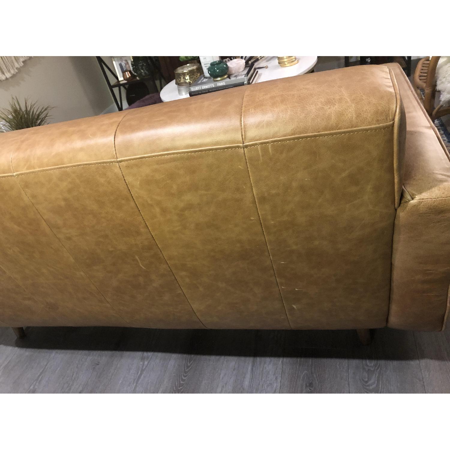 Homesense Leather Loveseat - image-5