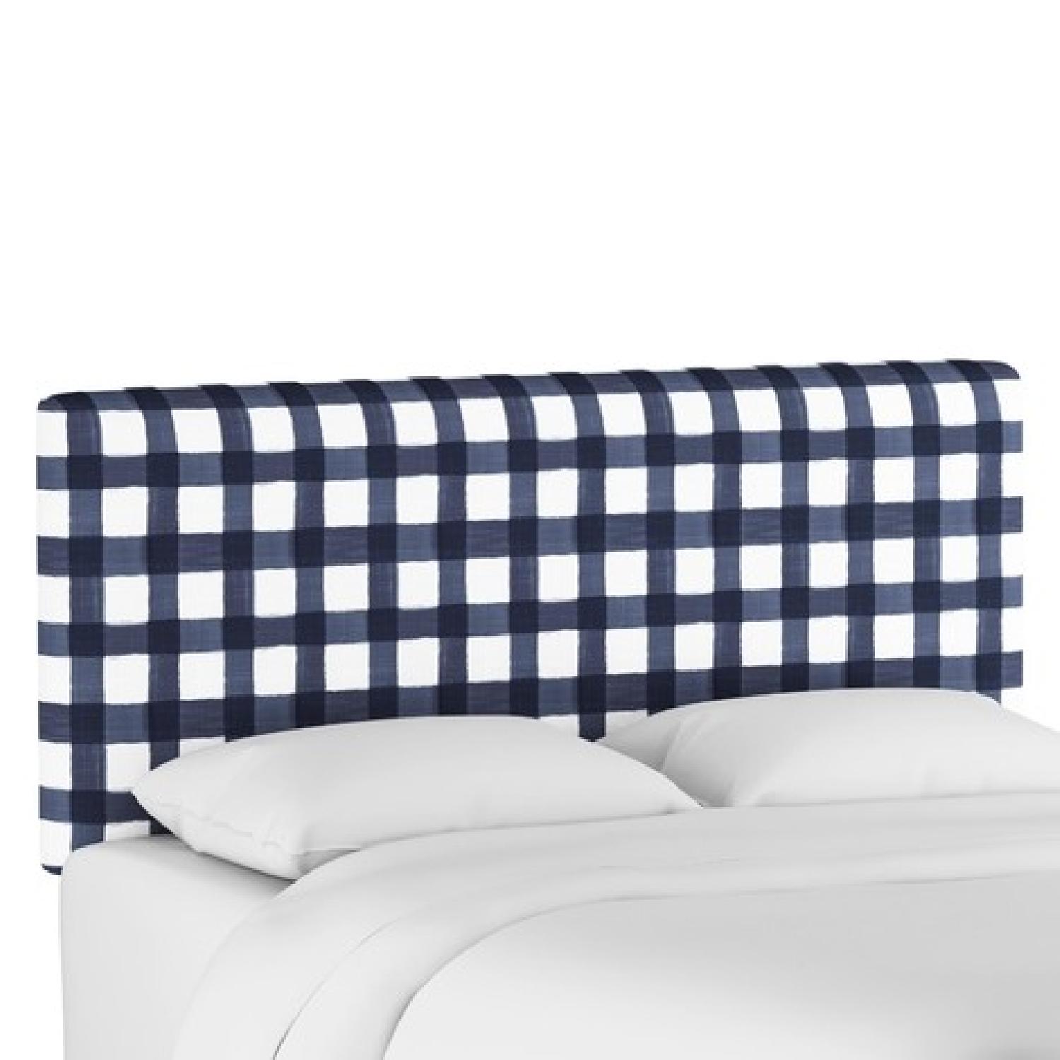 Lulu & Georgia Lambert Headboard in Blue Buffalo Check - image-1
