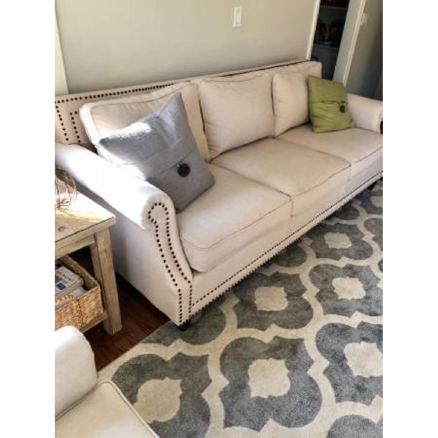 Baxton Studio McKenna Linen Modern Sofa - image-2