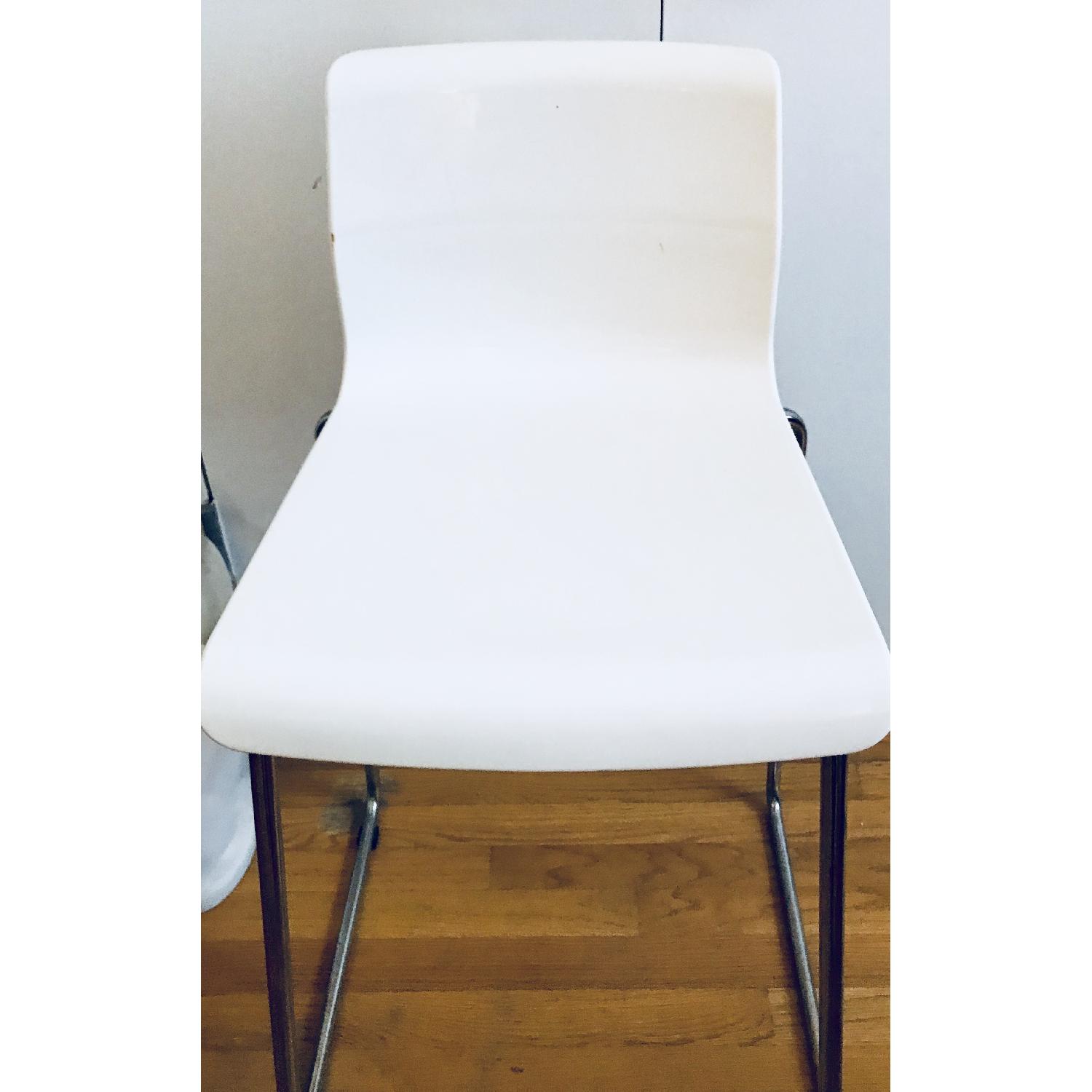 Ikea White Chrome Steel Bar Stools - image-2