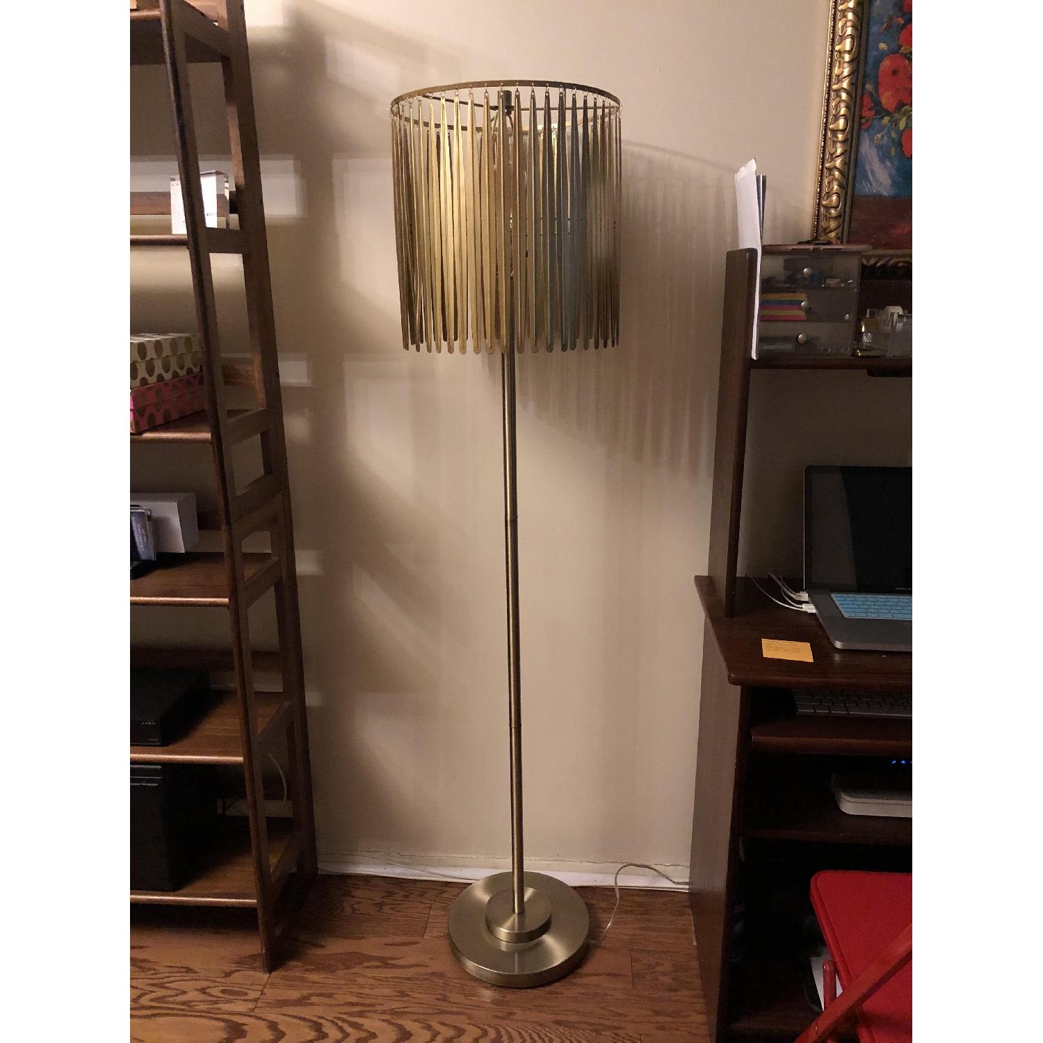 Pier 1 Golden Feather Floor Lamp - image-1