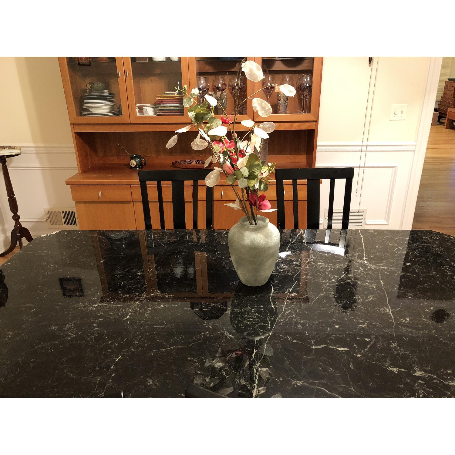 Italian Marble Dining Table w/ 6 Chairs - image-3