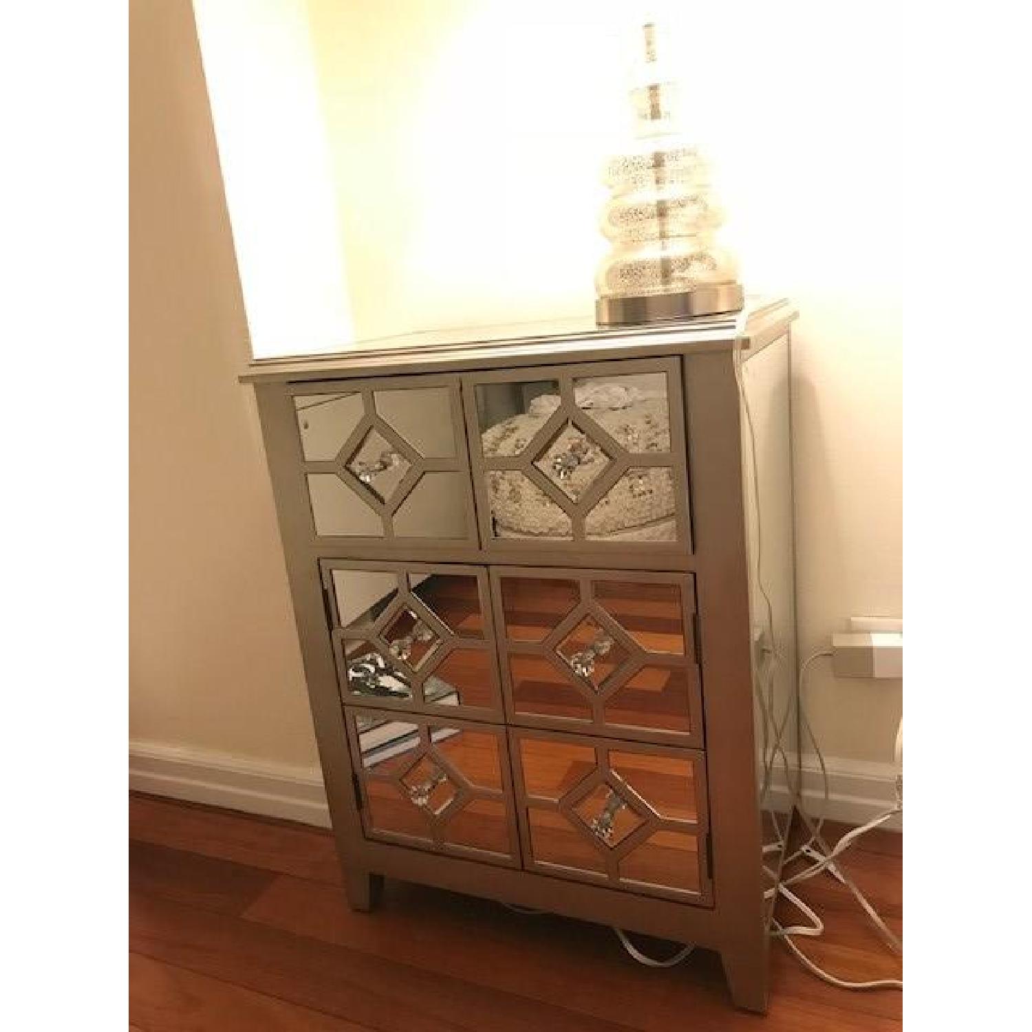 Home Goods Mirrored Nightstand - image-4