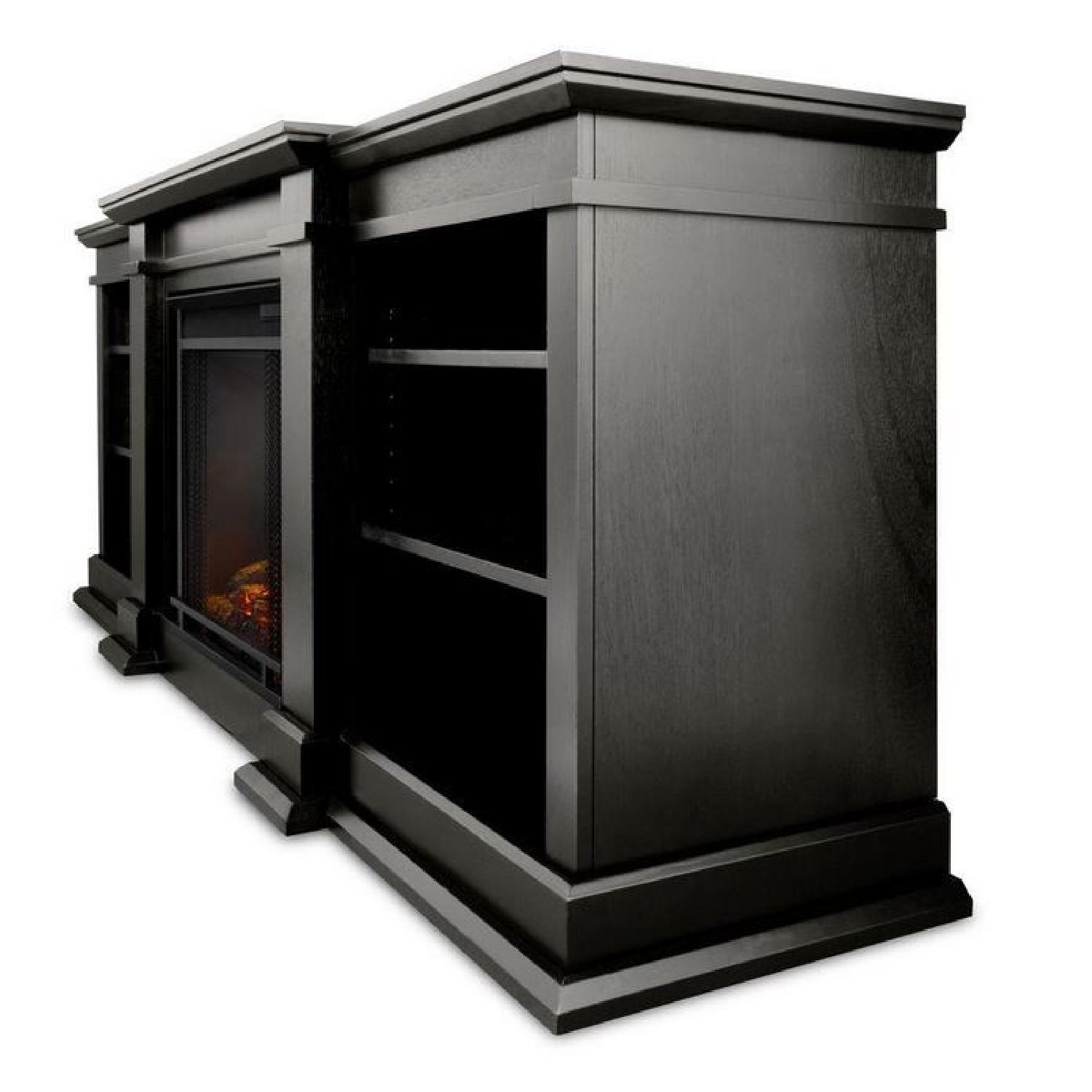 Real Flame Fireplace TV Stand in Black - image-2