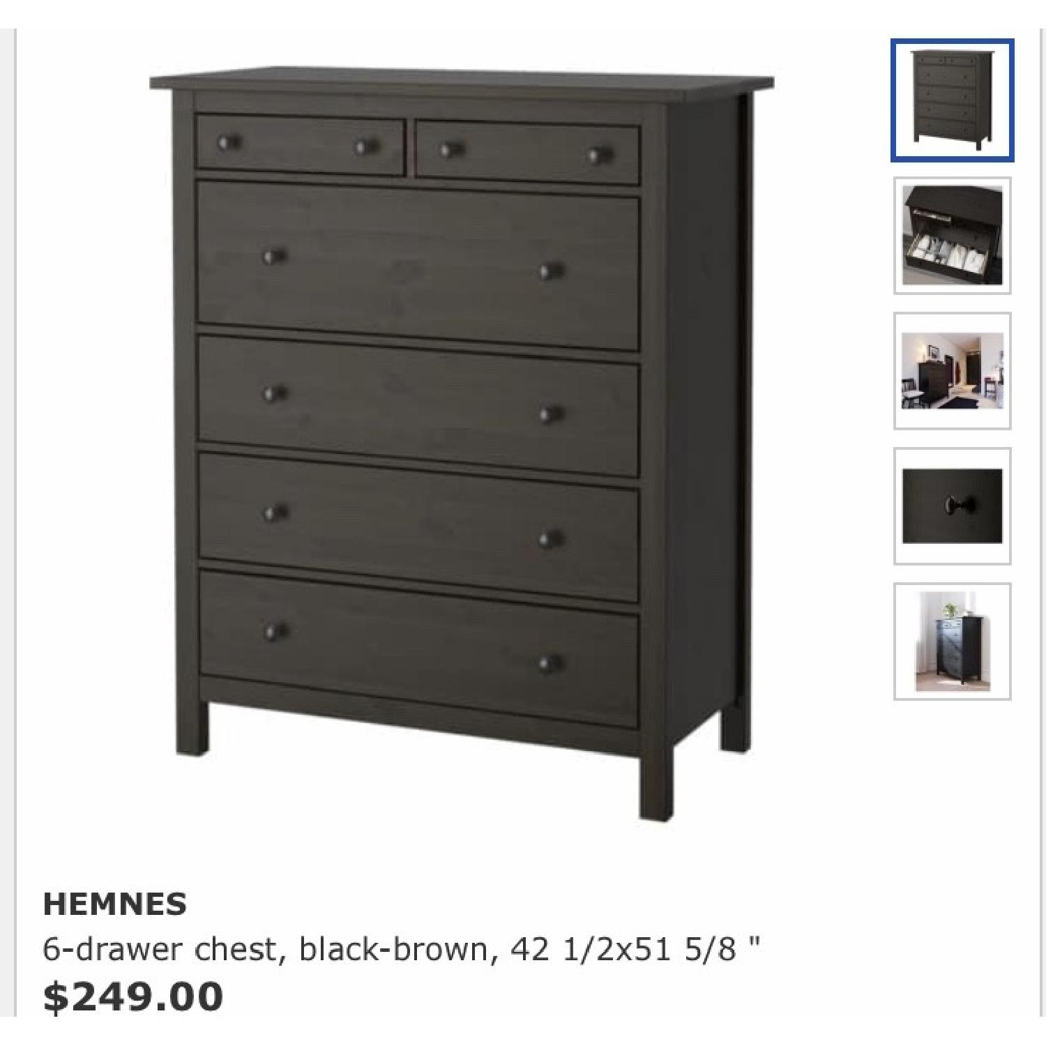 IKEA HEMNES イケアヘムネス チェスト ブラック Ikea Hemnes 6 Drawer Dresser - AptDeco