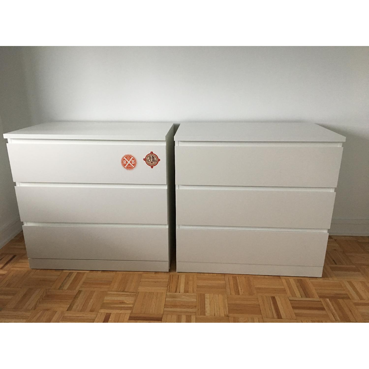 Ikea Malm White 3 Drawer Chests Aptdeco