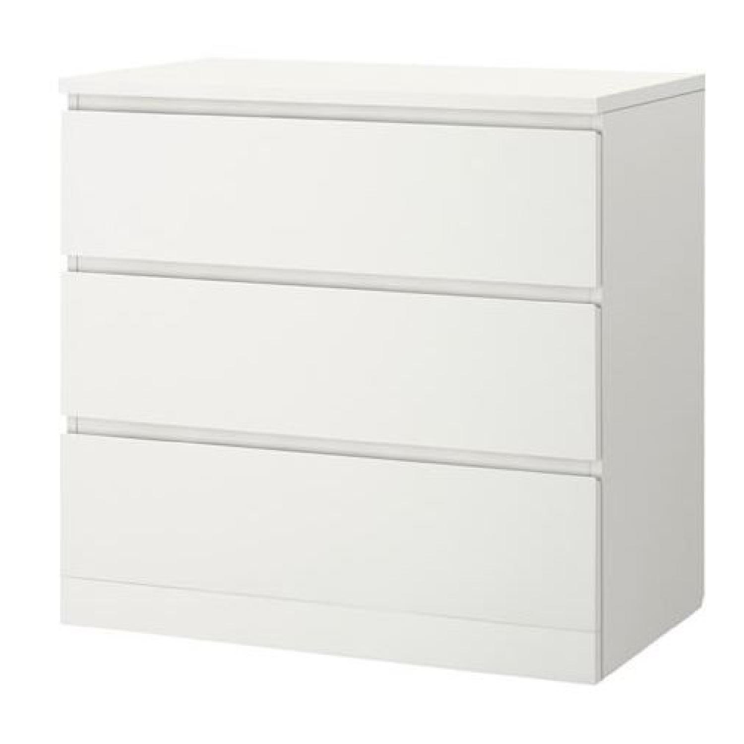 Ikea Malm White 3Drawer Chests AptDeco