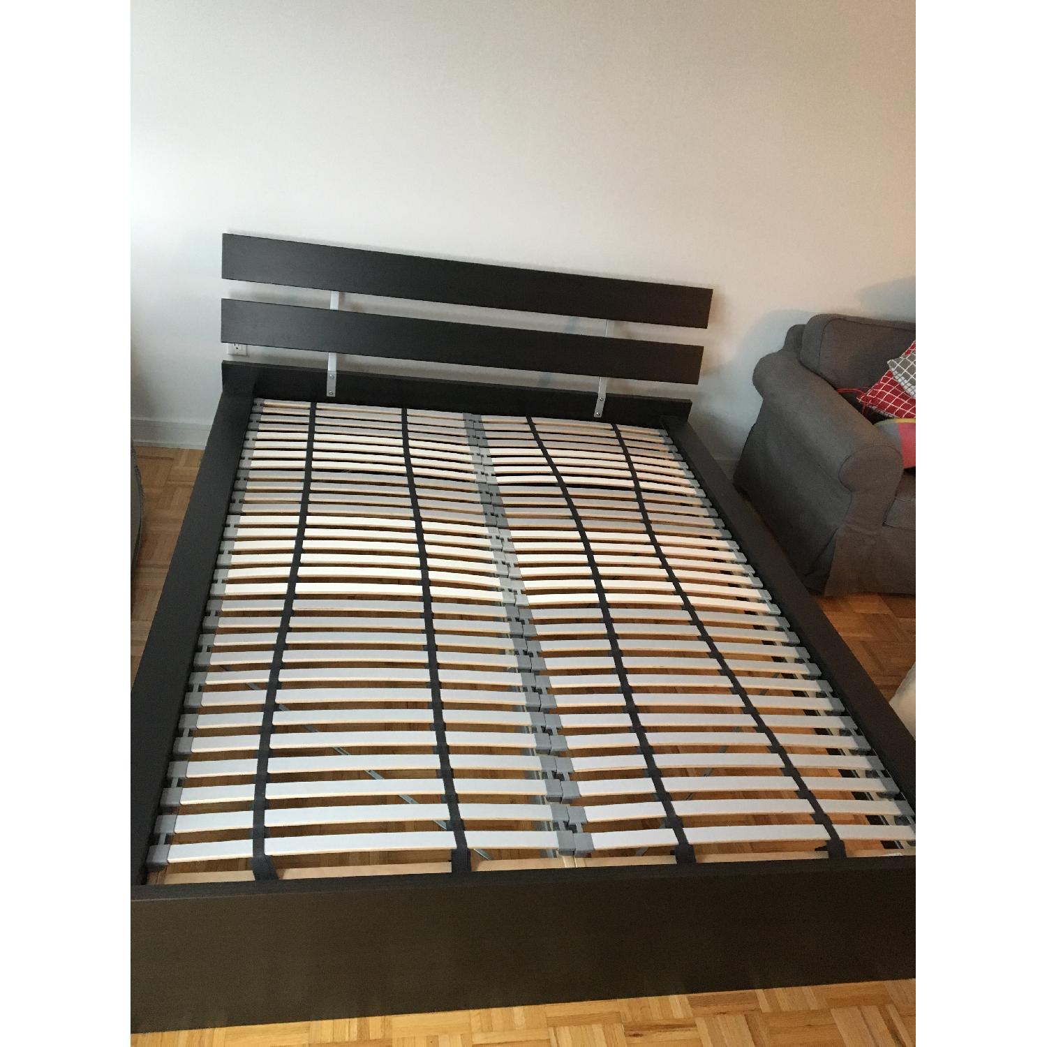 Ikea Hopen Queen Size Bed Frame w/ Slats AptDeco