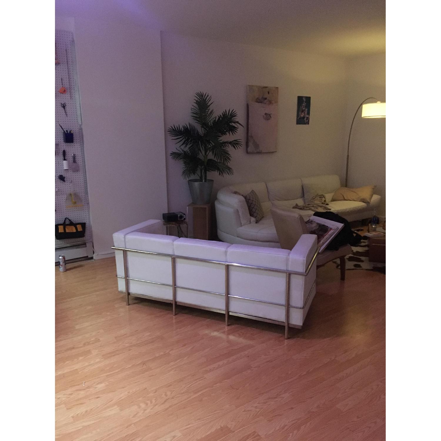 Le Corbusier LC2 Replica Leather 3 Seat Sofa - image-3