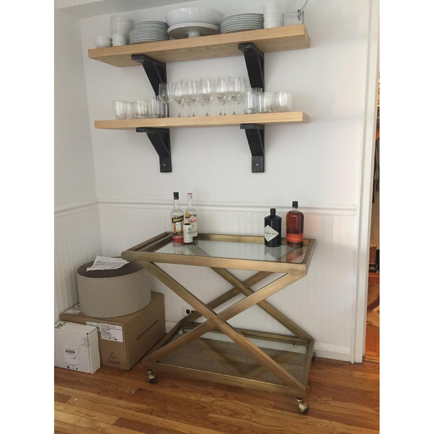 Restoration Hardware 1950s Milo Bar Cart AptDeco