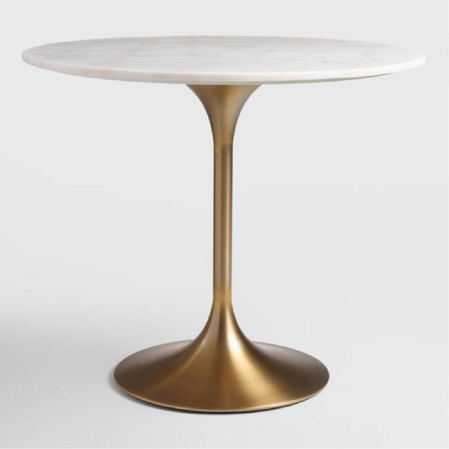 World Market Gold & Marble Leilani Tulip Dining Table - image-3