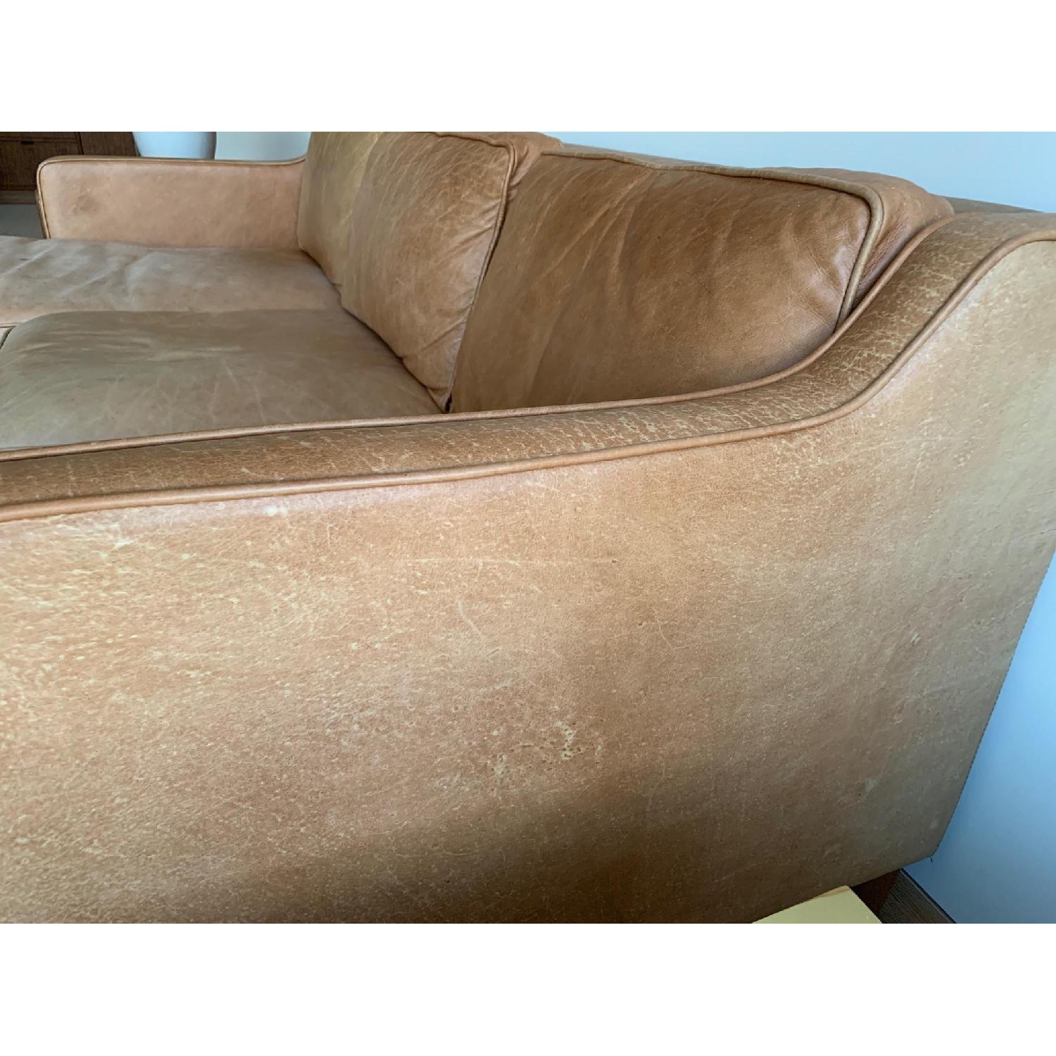 West Elm Hamilton 2-Piece Leather Chaise Sectional Sofa - image-10