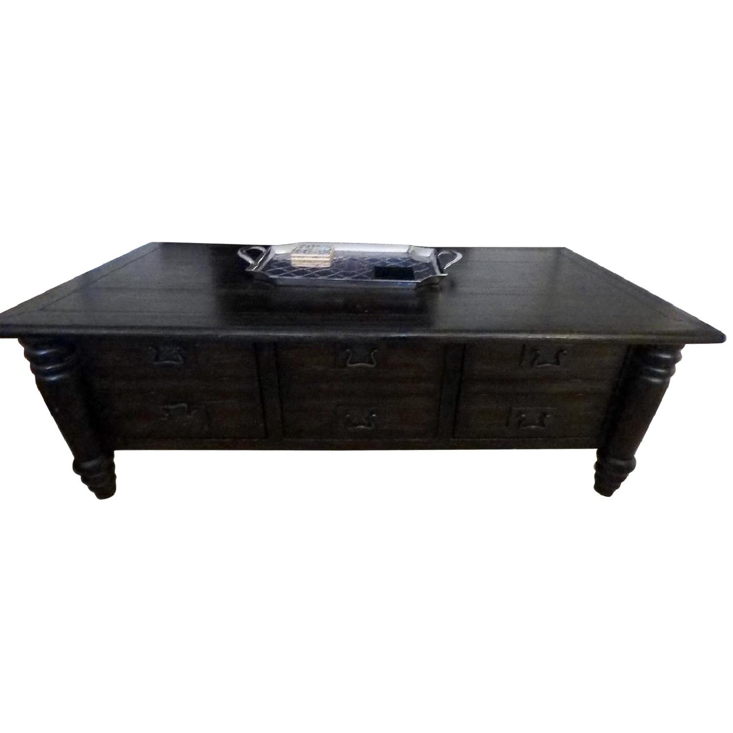 Pottery Barn Coffee Table w/ Storage AptDeco