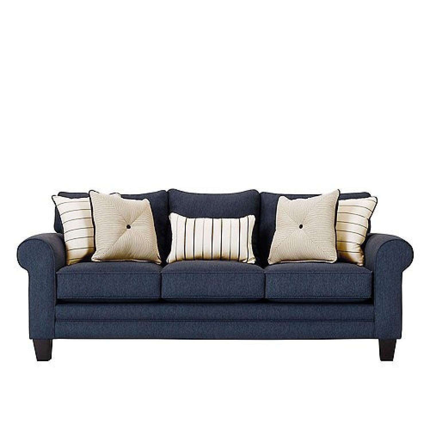 Raymour & Flanigan Mckinley Navy 3-Seater Sofa - image-0