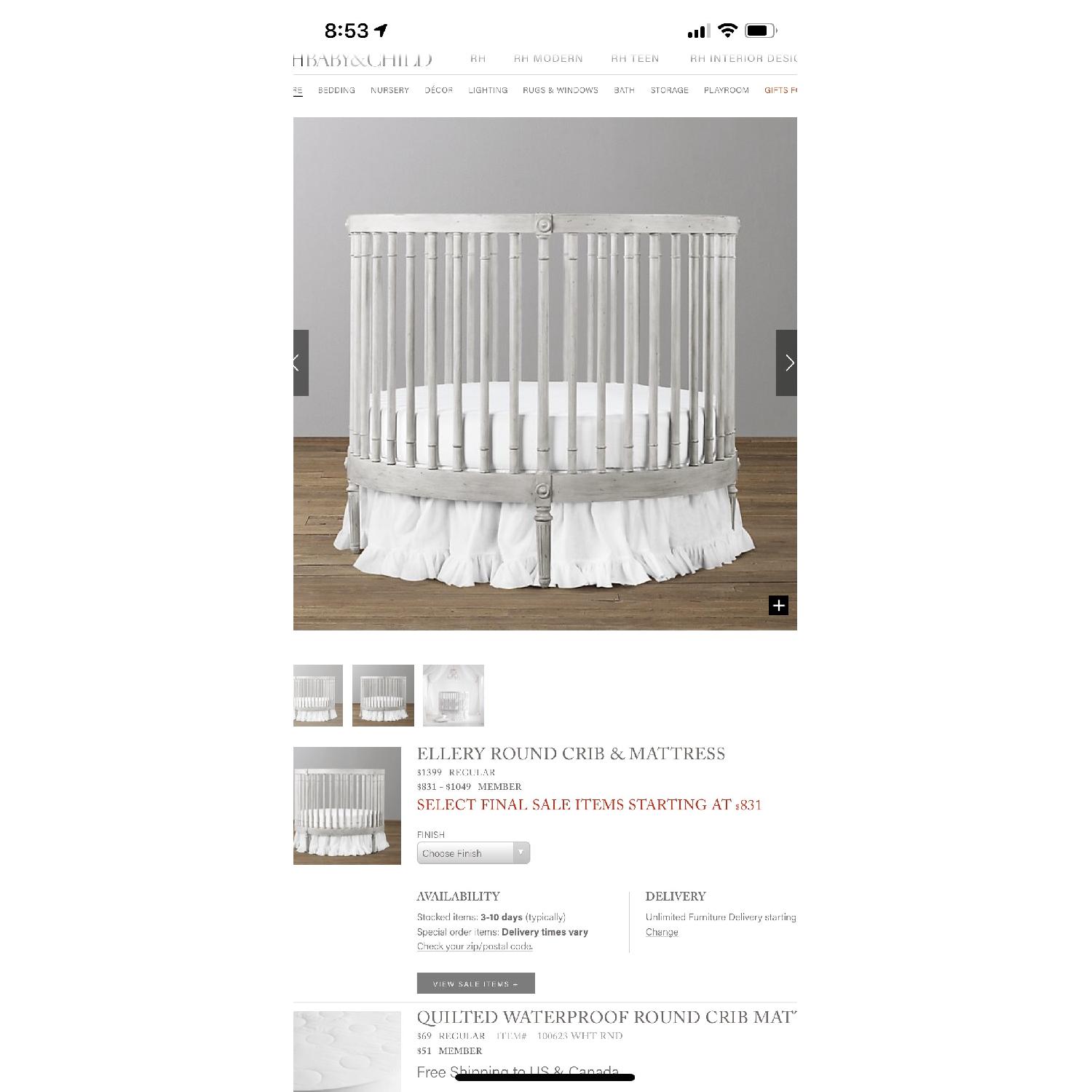 ellery round crib