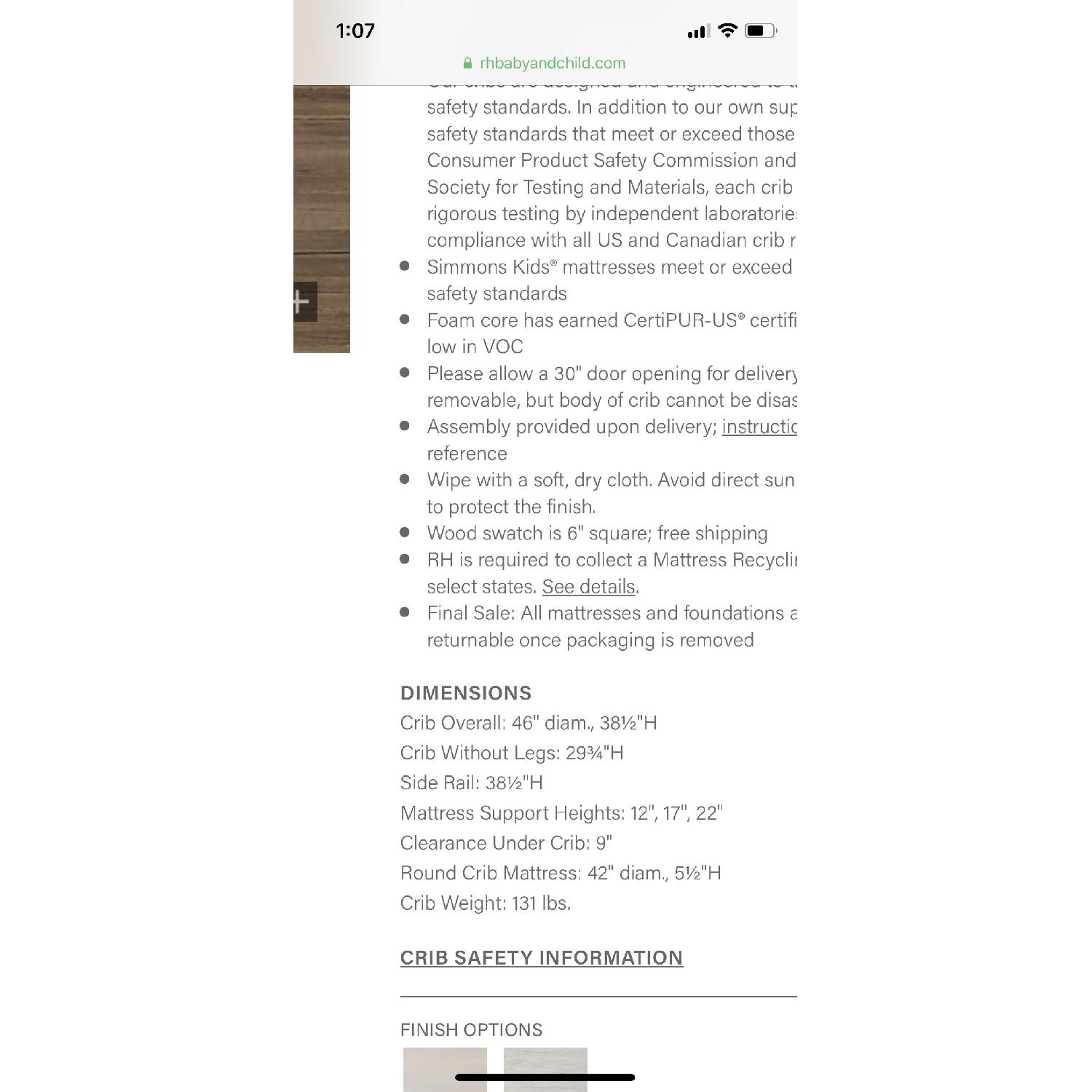 Restoration Hardware Ellery Round Crib - image-3