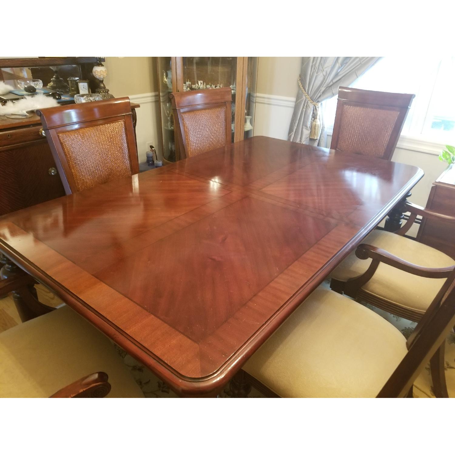 Thomasville Solid Wood Dining Table w/ 6 Chairs - image-1