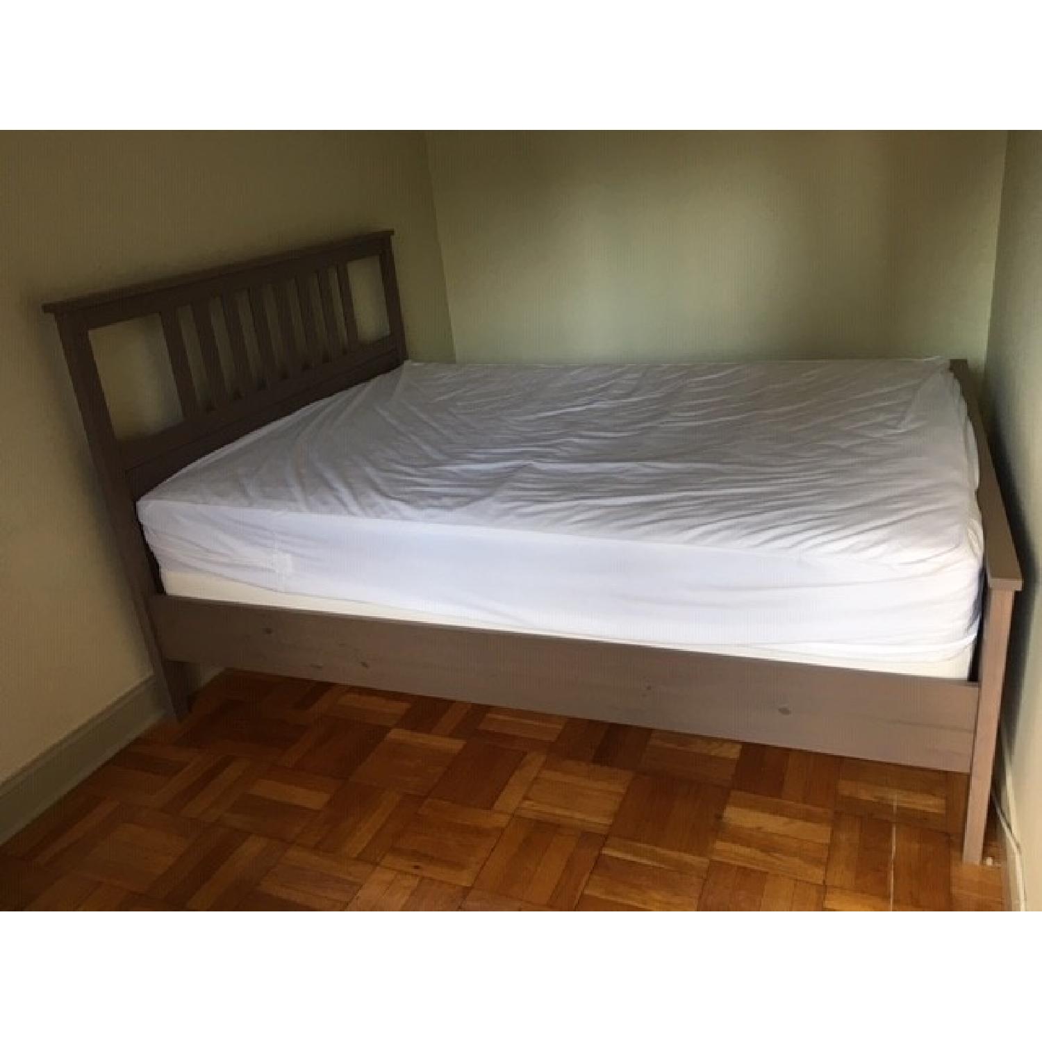 Ikea Hemnes Queen Size Wood Bed - image-1