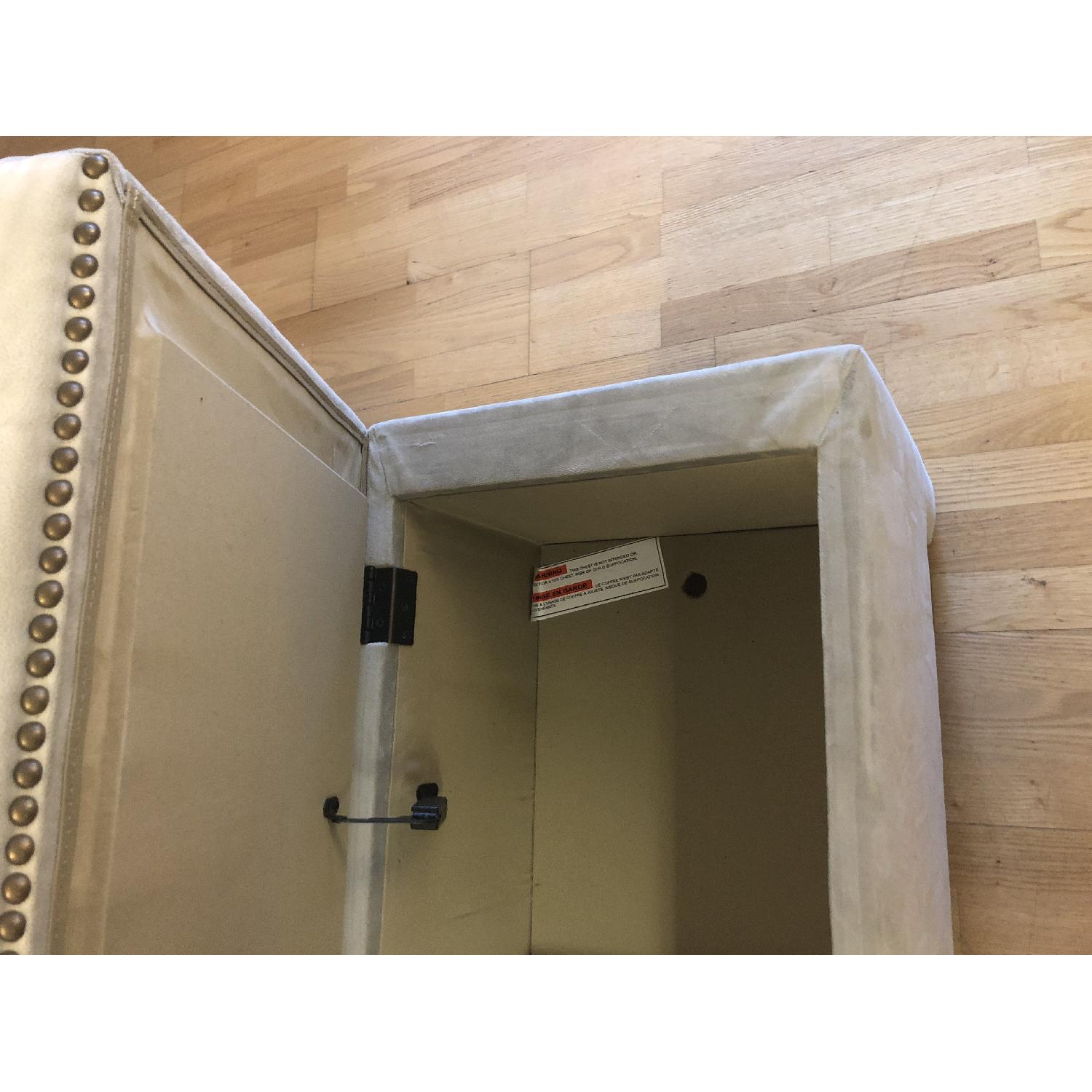 West Elm Grey Storage Bench - image-4