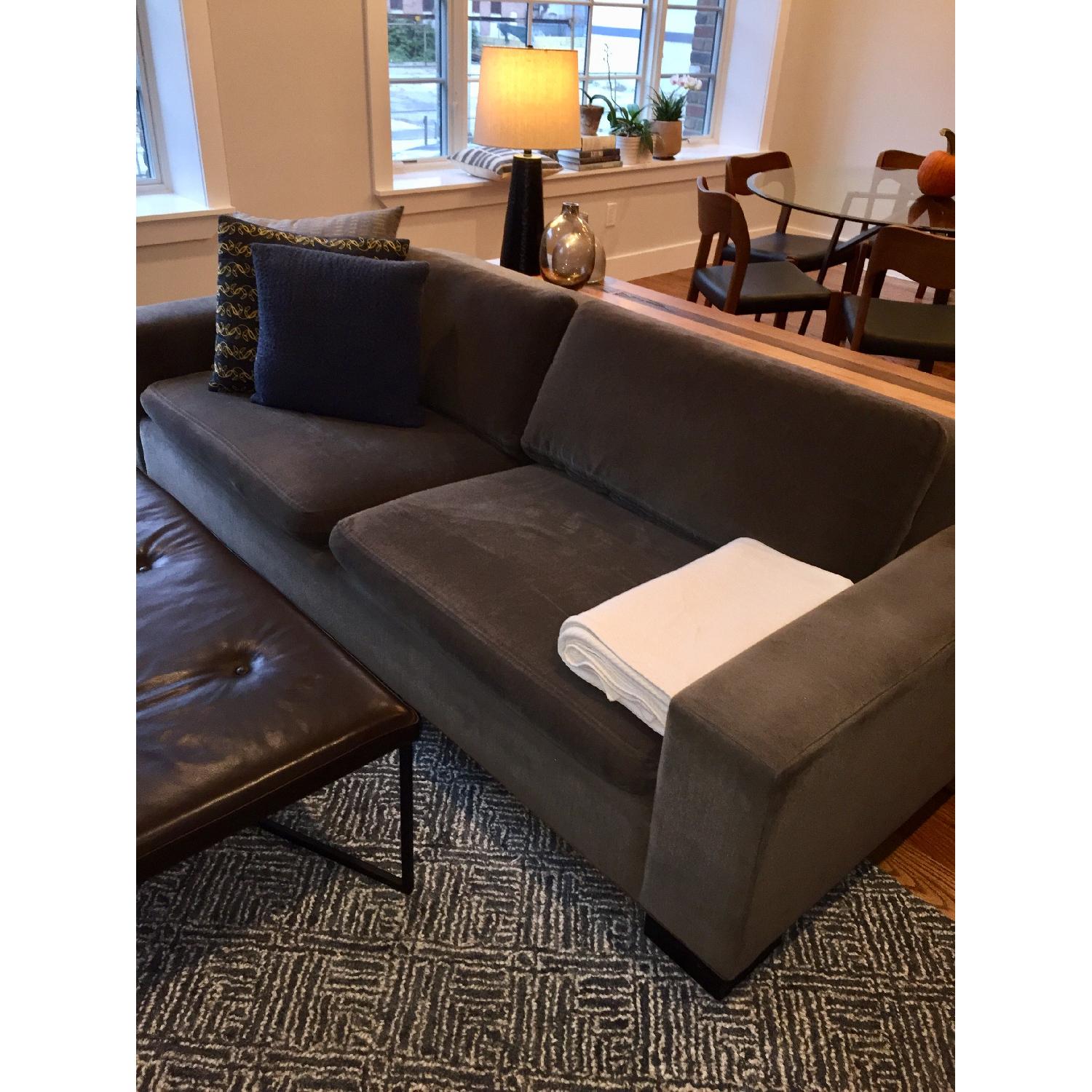 Room & Board Grey Microfiber Sofa - image-1