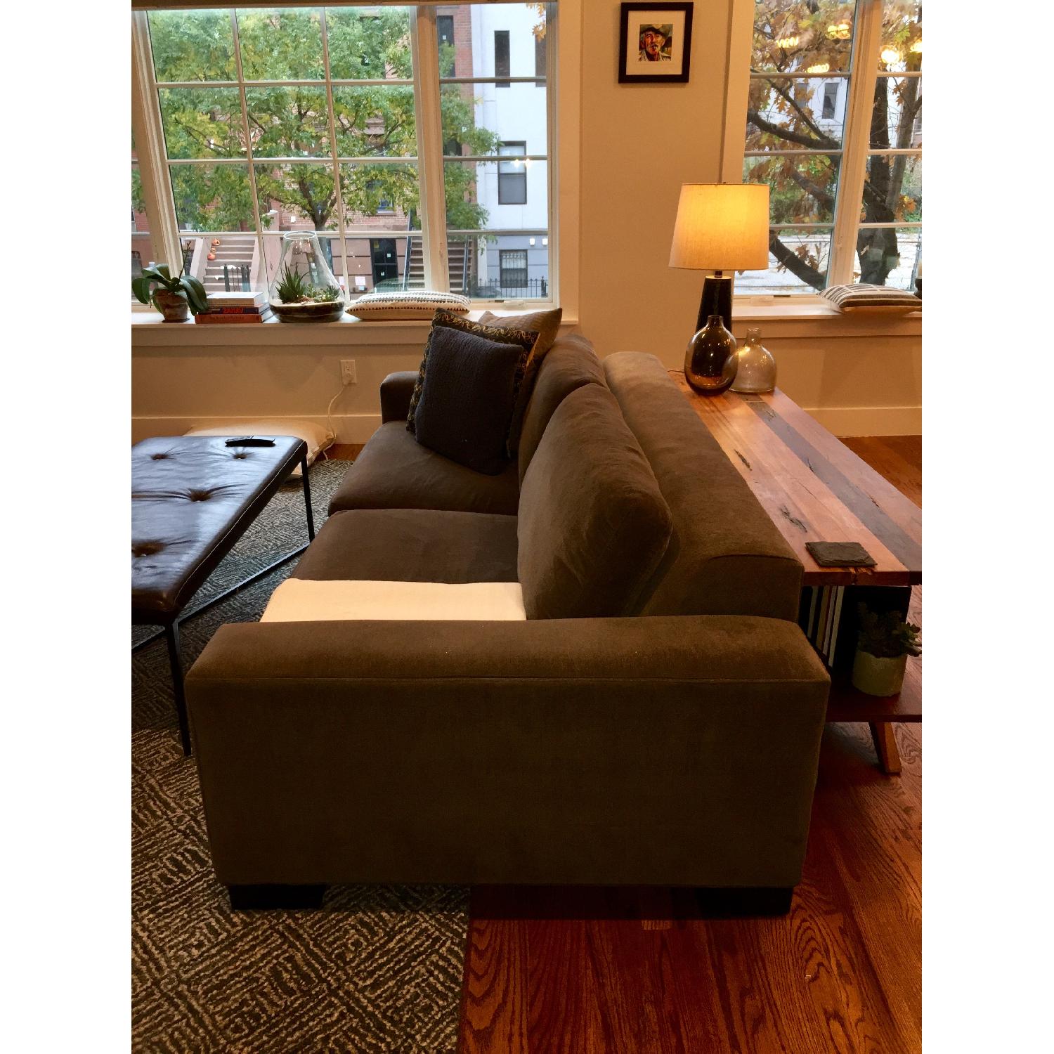 Room & Board Grey Microfiber Sofa - image-3