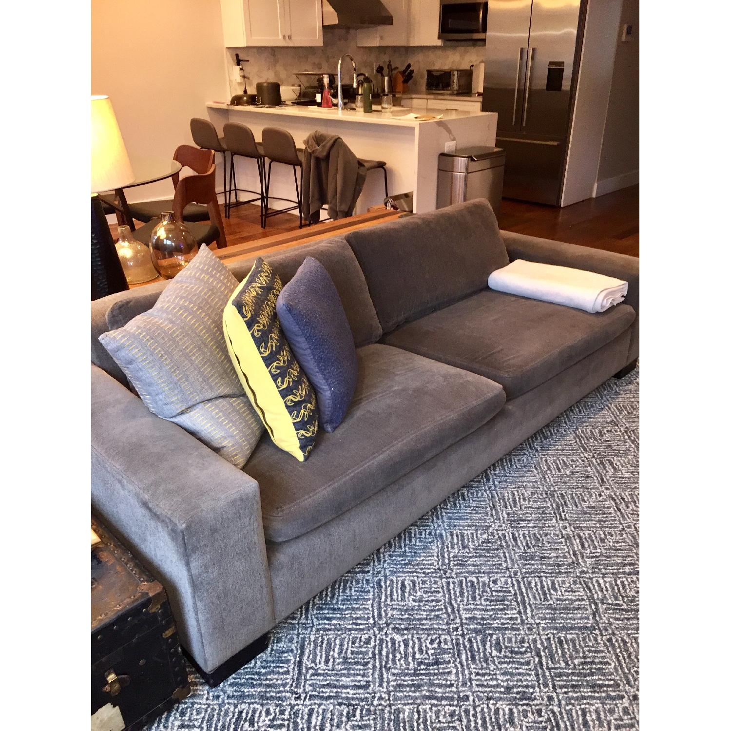 Room & Board Grey Microfiber Sofa - image-4
