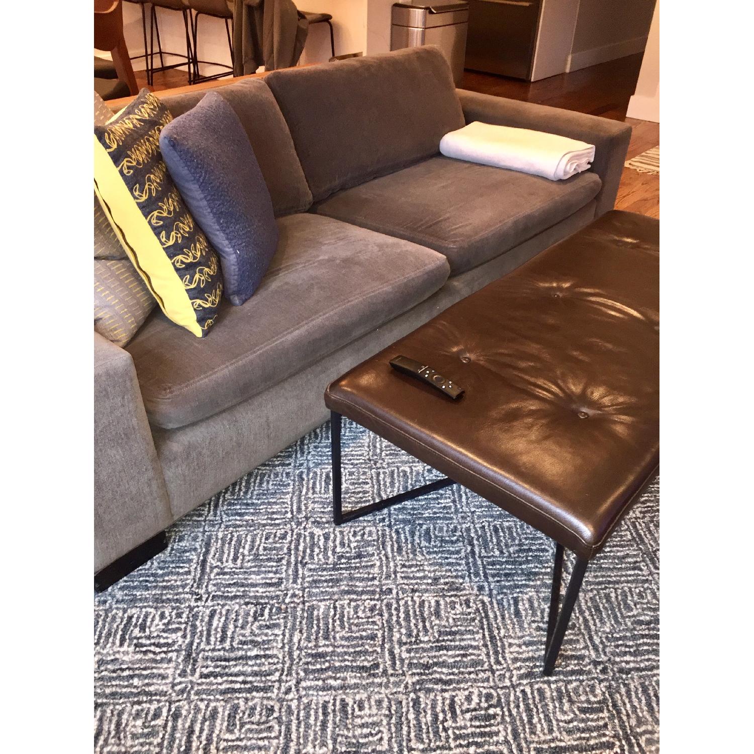 Room & Board Grey Microfiber Sofa - image-6