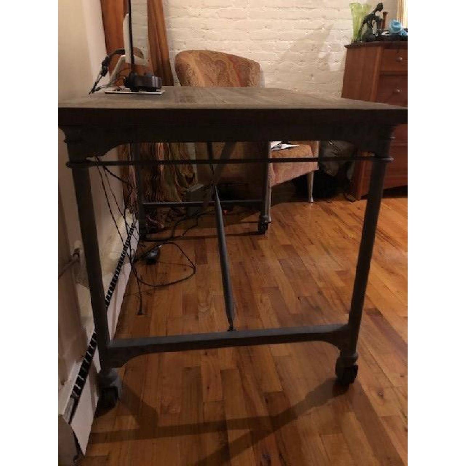 Restoration Hardware Flatiron Desk in Natural Elm/Zinc - image-5