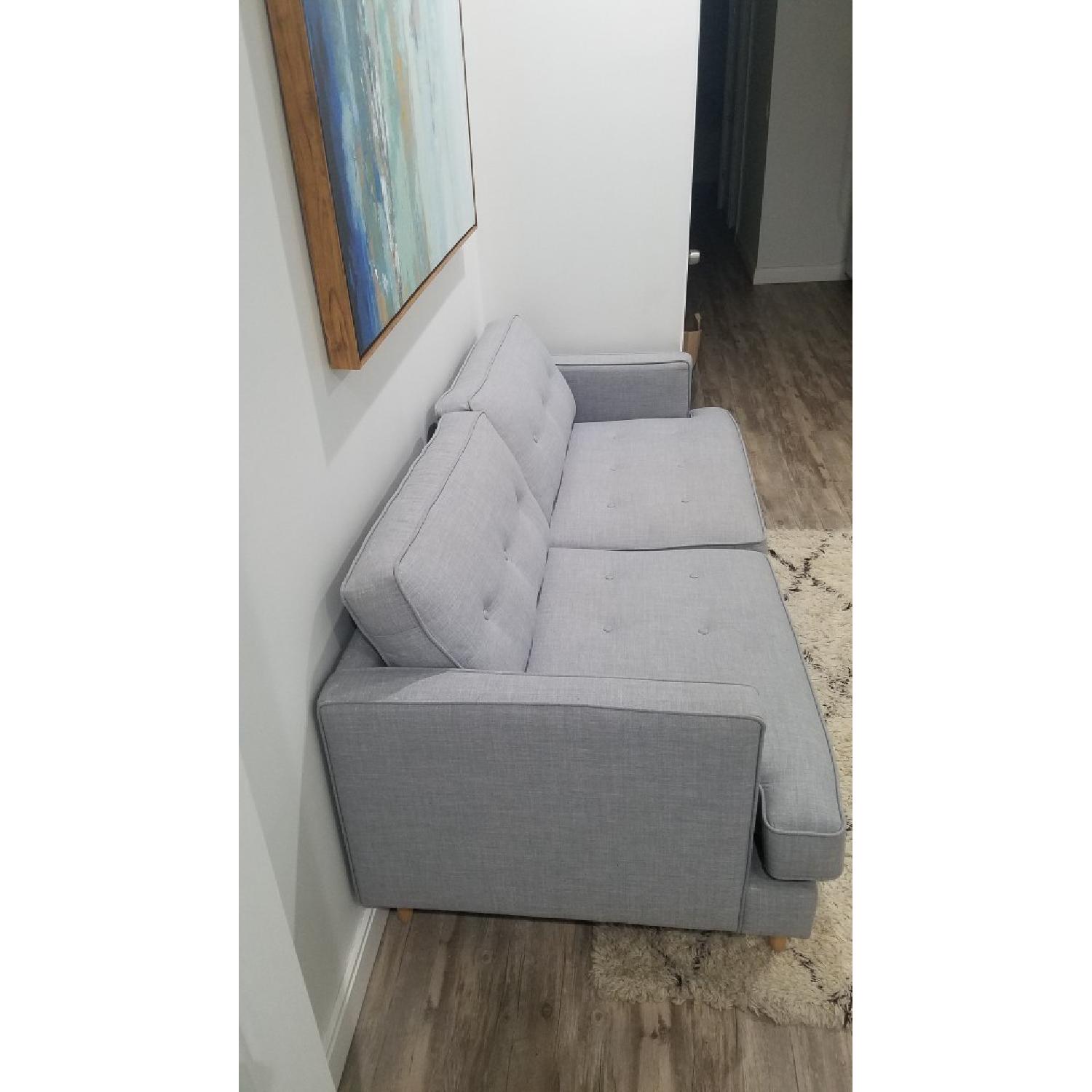 World Market Mid-Century Gray Sofa - image-2