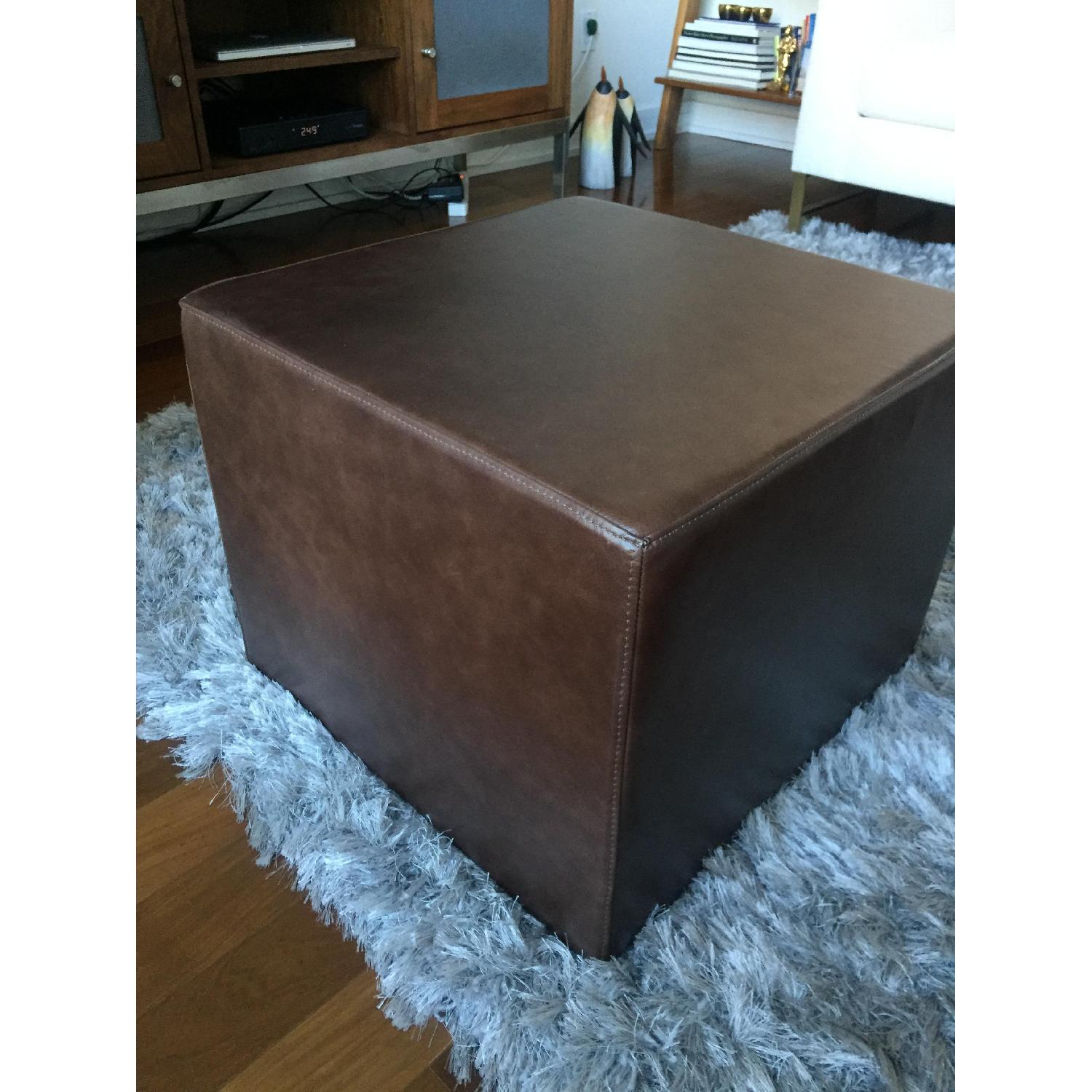 Room & Board Aero Leather Ottoman - image-1
