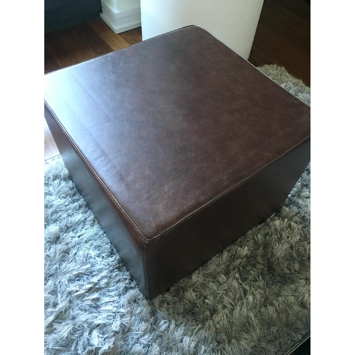 Room & Board Aero Leather Ottoman - image-3