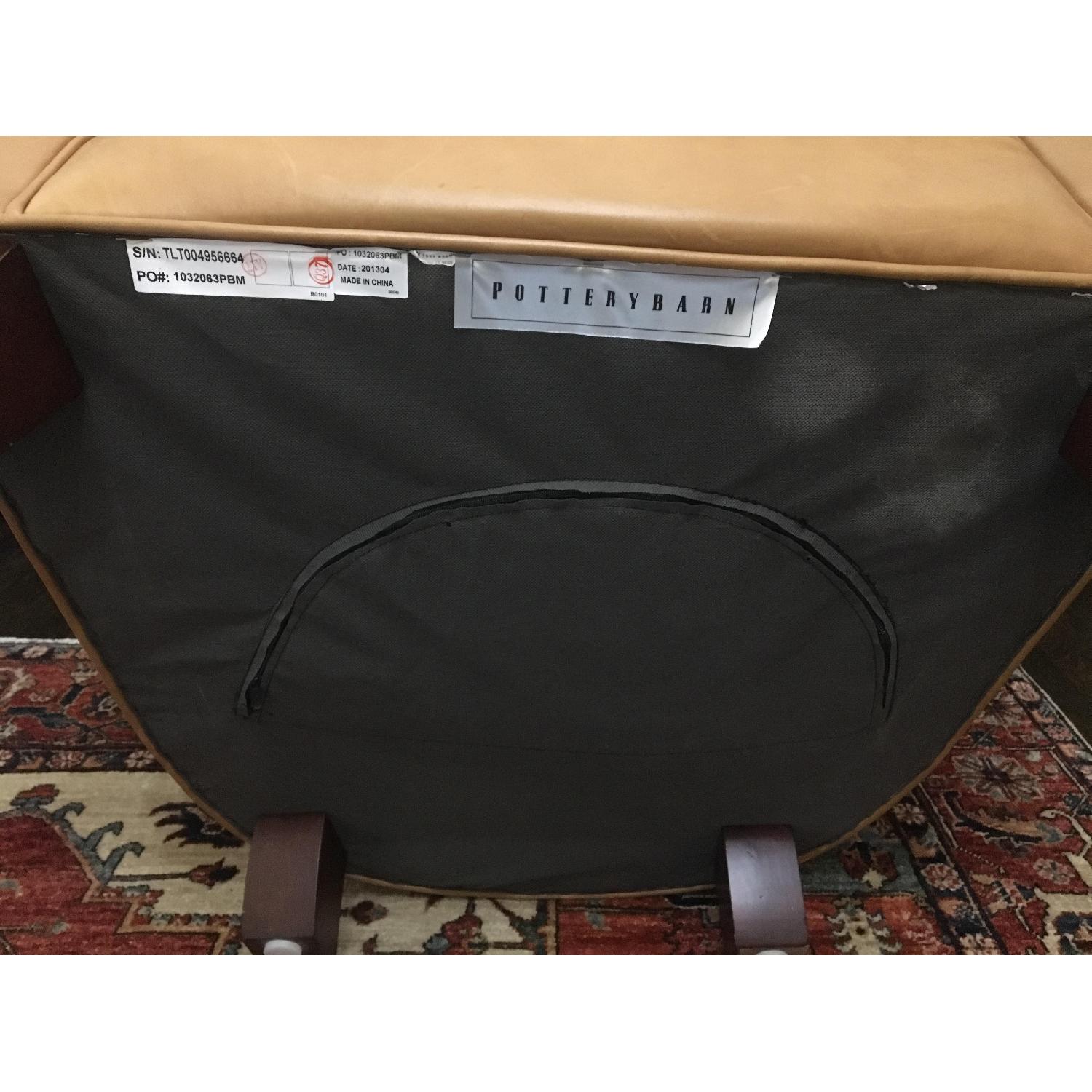 Pottery Barn Irving Roll Arm Leather Armchair - image-4