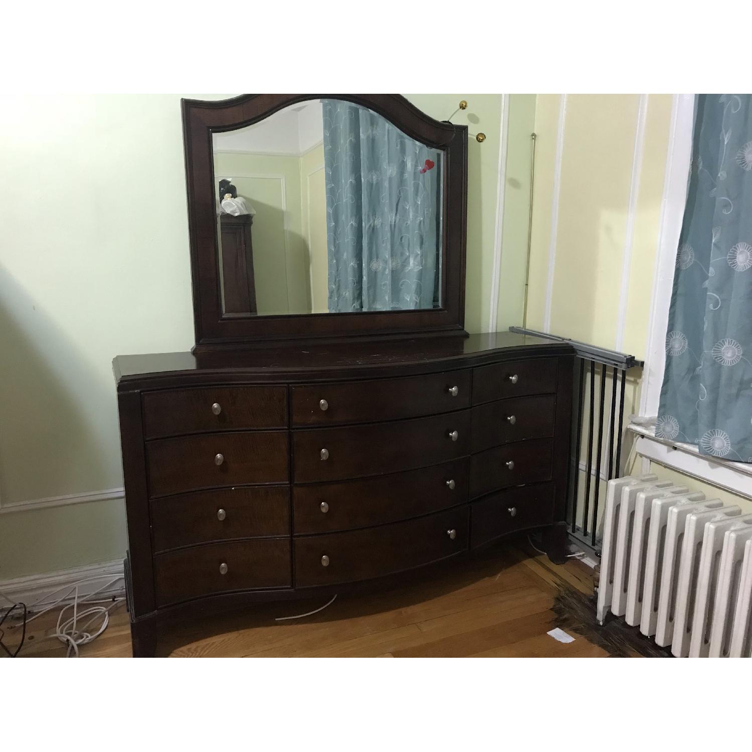 Macy's 12 Drawer Dresser w/ Mirror - image-1