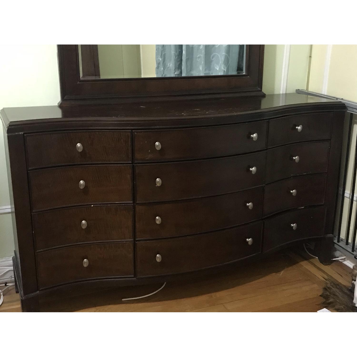 Macy's 12 Drawer Dresser w/ Mirror - image-2