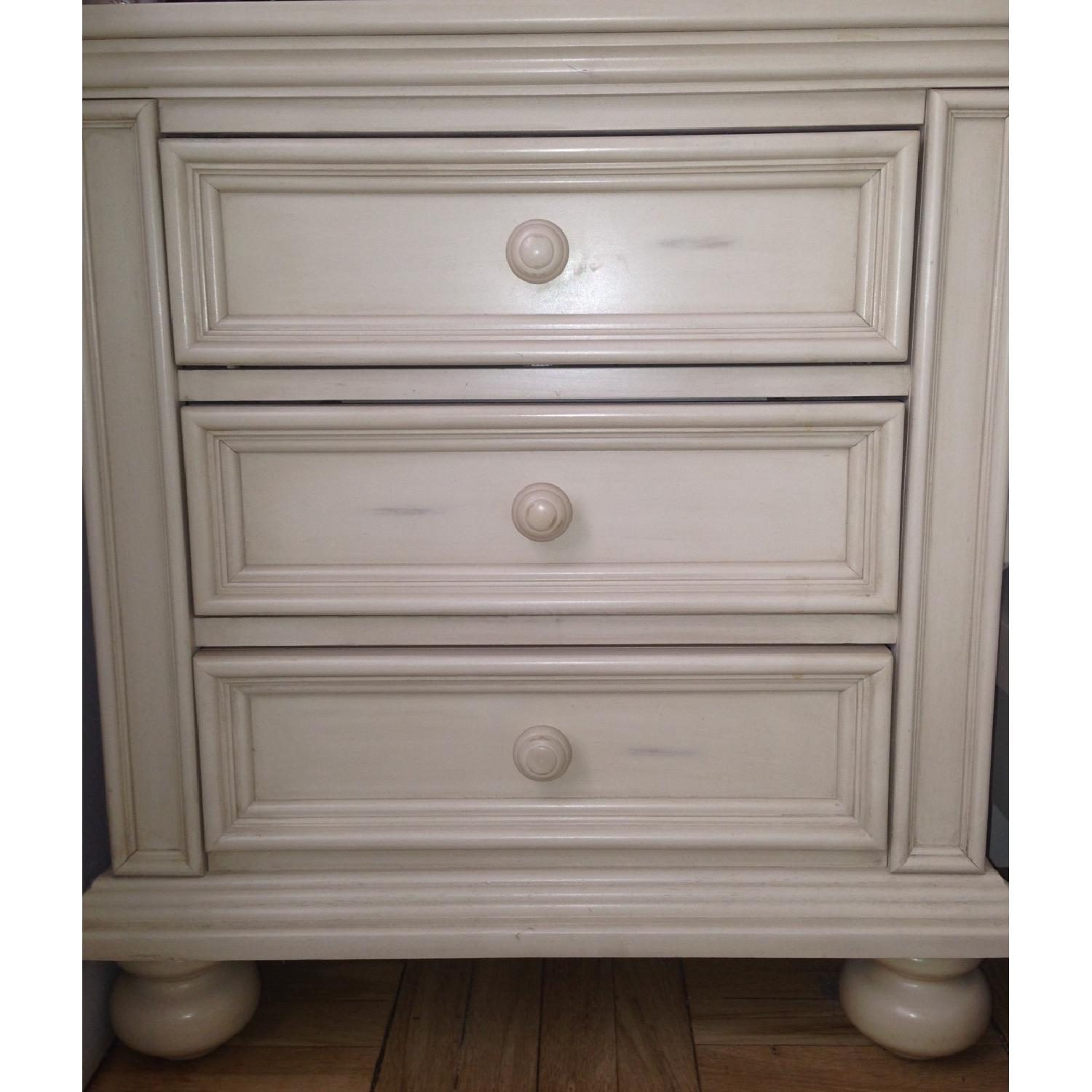 Cream Bedside Tables w/ Details - image-5