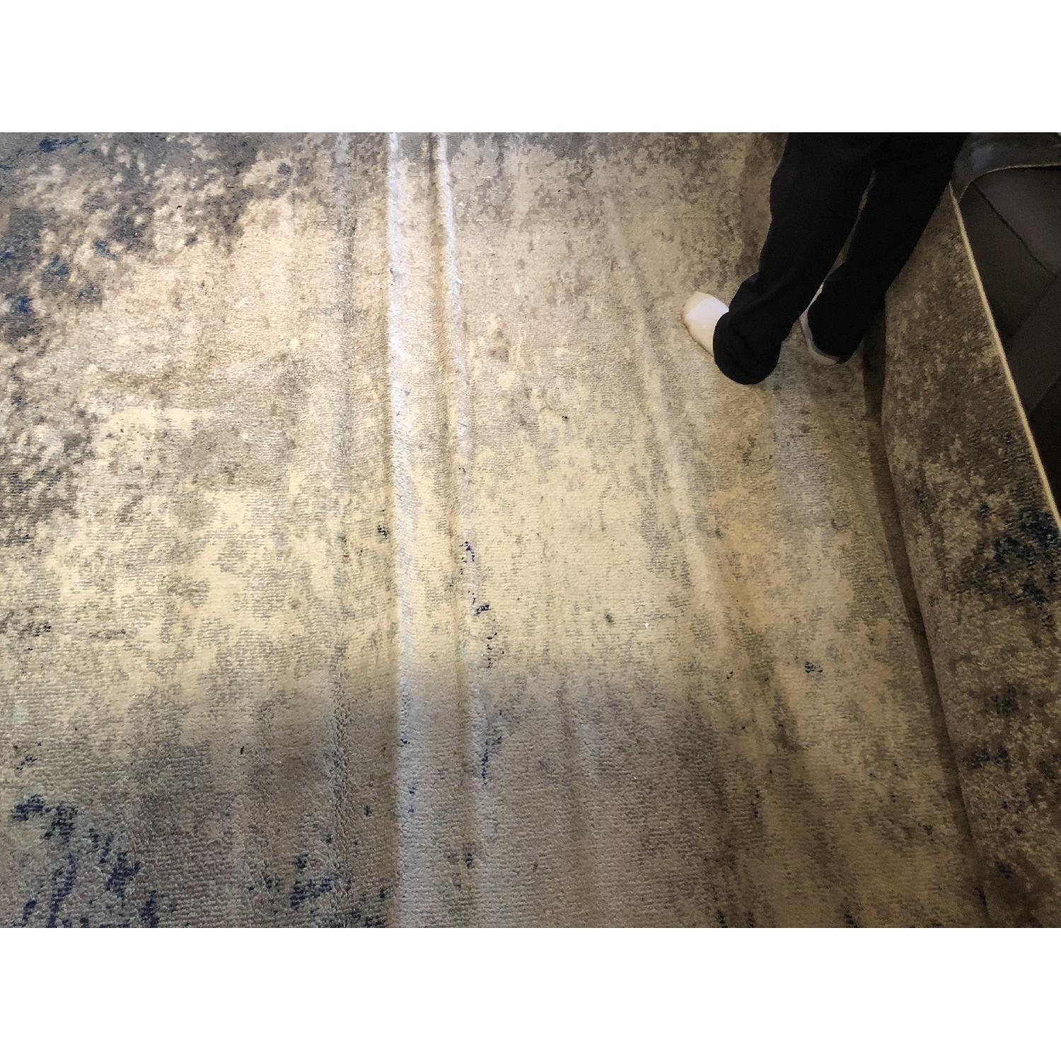 Modern Abstract Blue/Beige/Gray Area Rug AptDeco