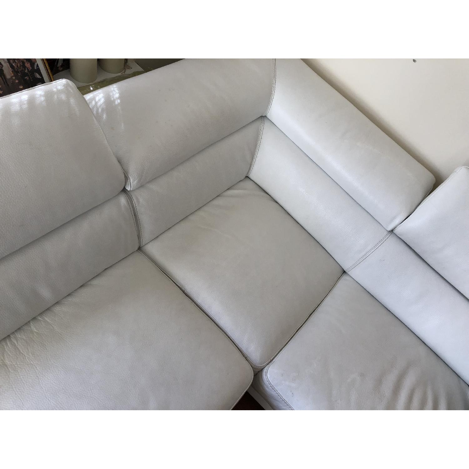Nicoletti Domus White Leather Sectional Sofa - image-4