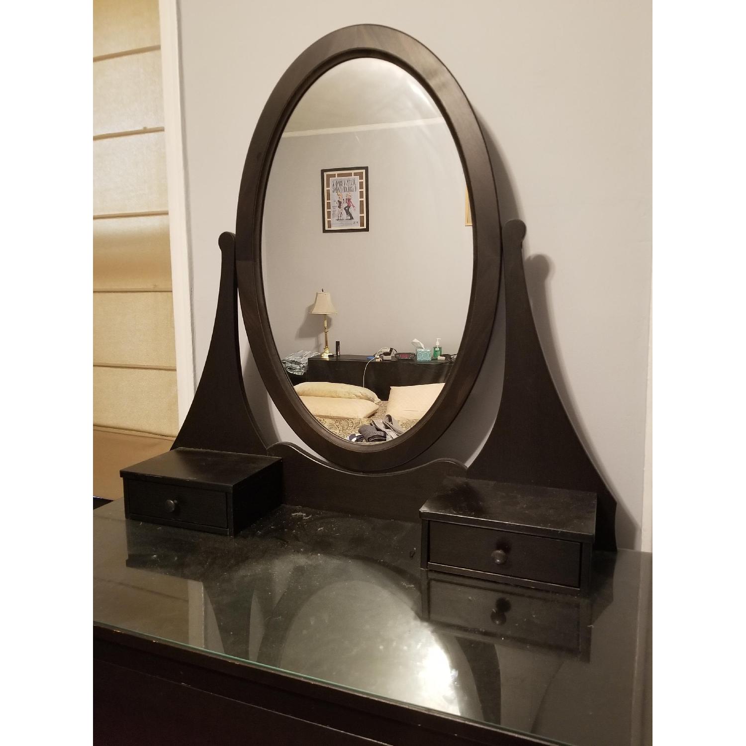 Ikea Black 3-Drawer Dresser w/ Vanity - image-2