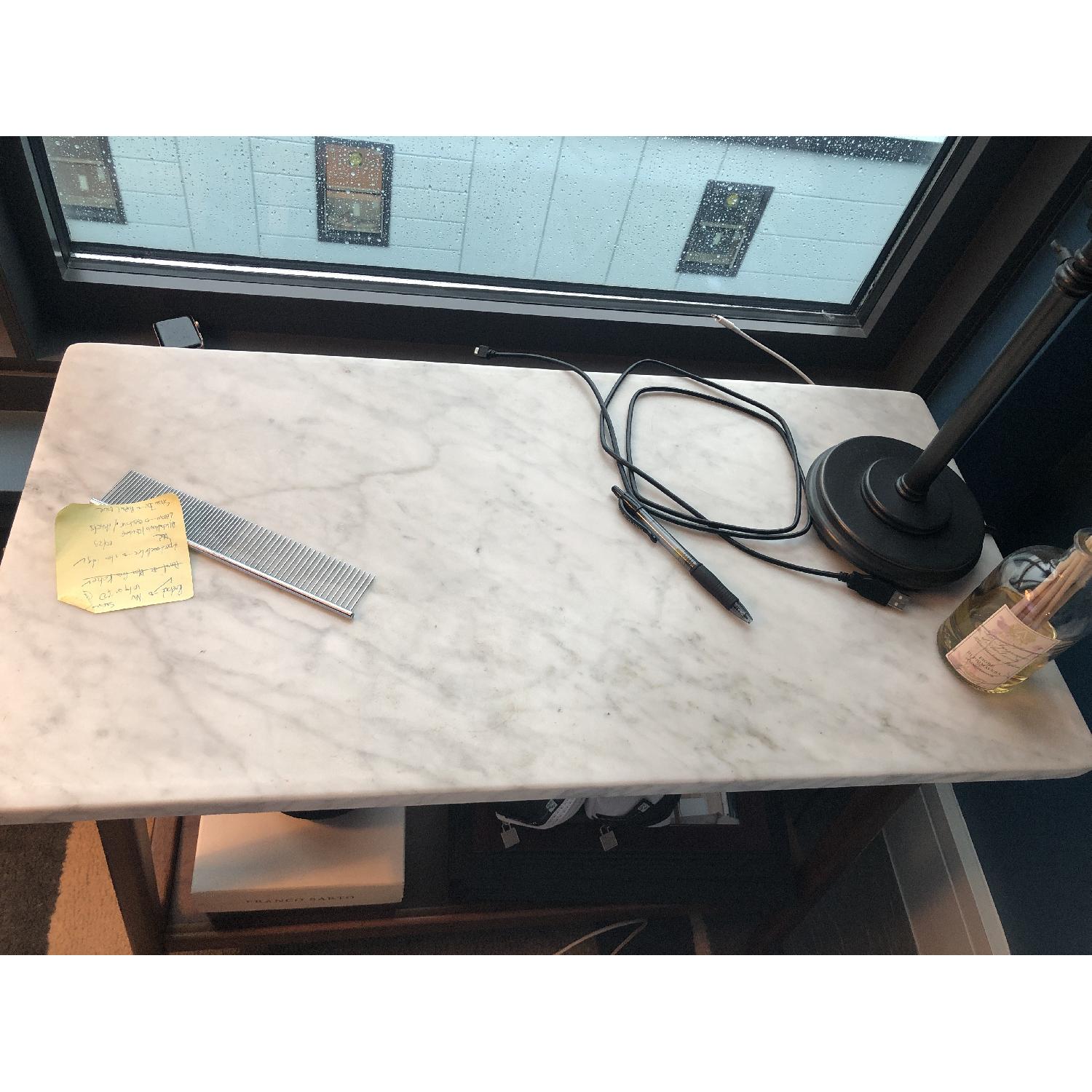 West Elm Reeve Mid Century Marble Side Table AptDeco