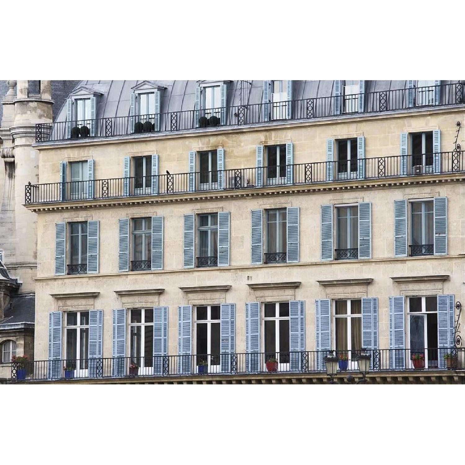 Pottery Barn Paris Architecture Blue Shutters - image-0