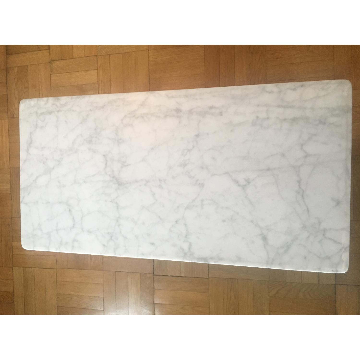 West Elm Reeve Marble/Walnut Side Table - image-4