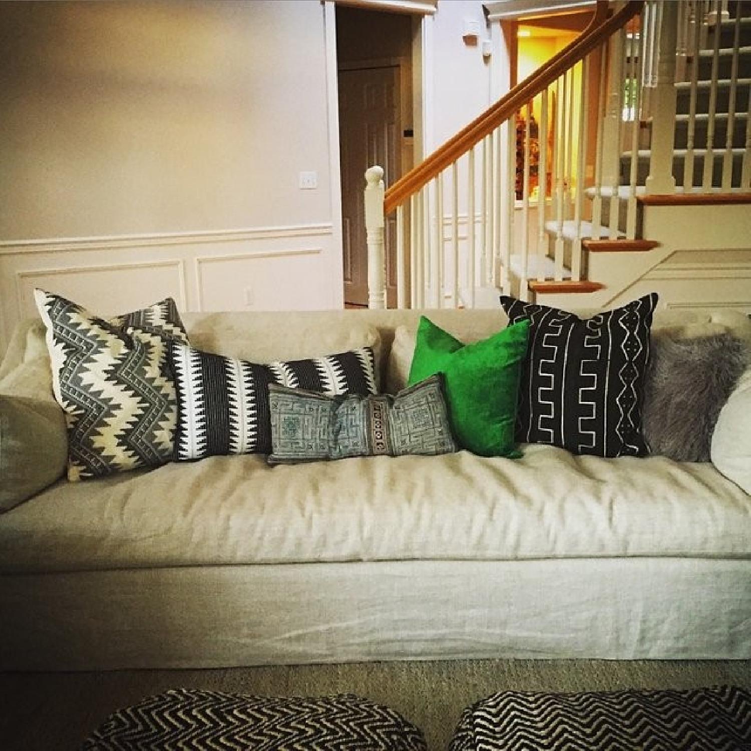 Green Velvet Throw Pillows - image-3