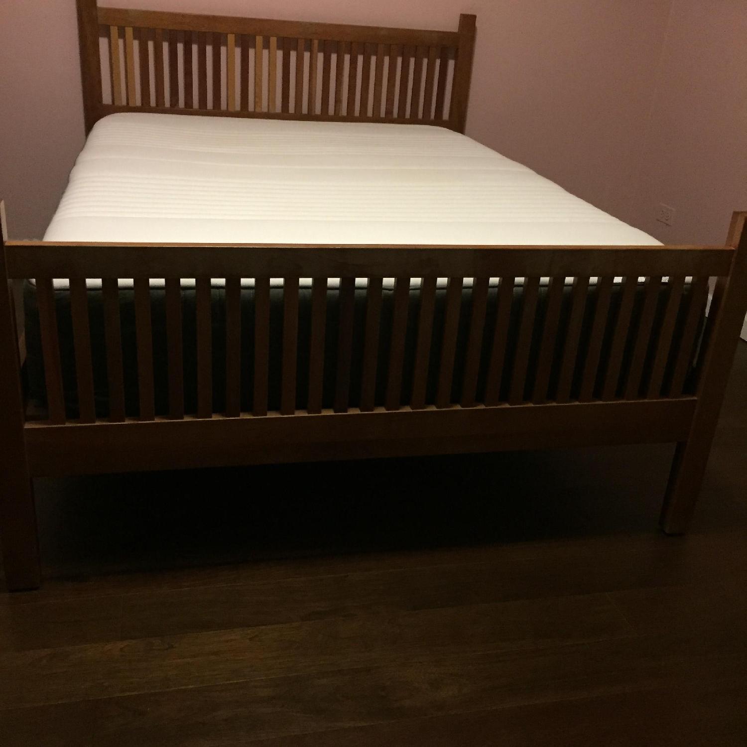 Room & Board Cherry Wood Full Size Bed Frame AptDeco