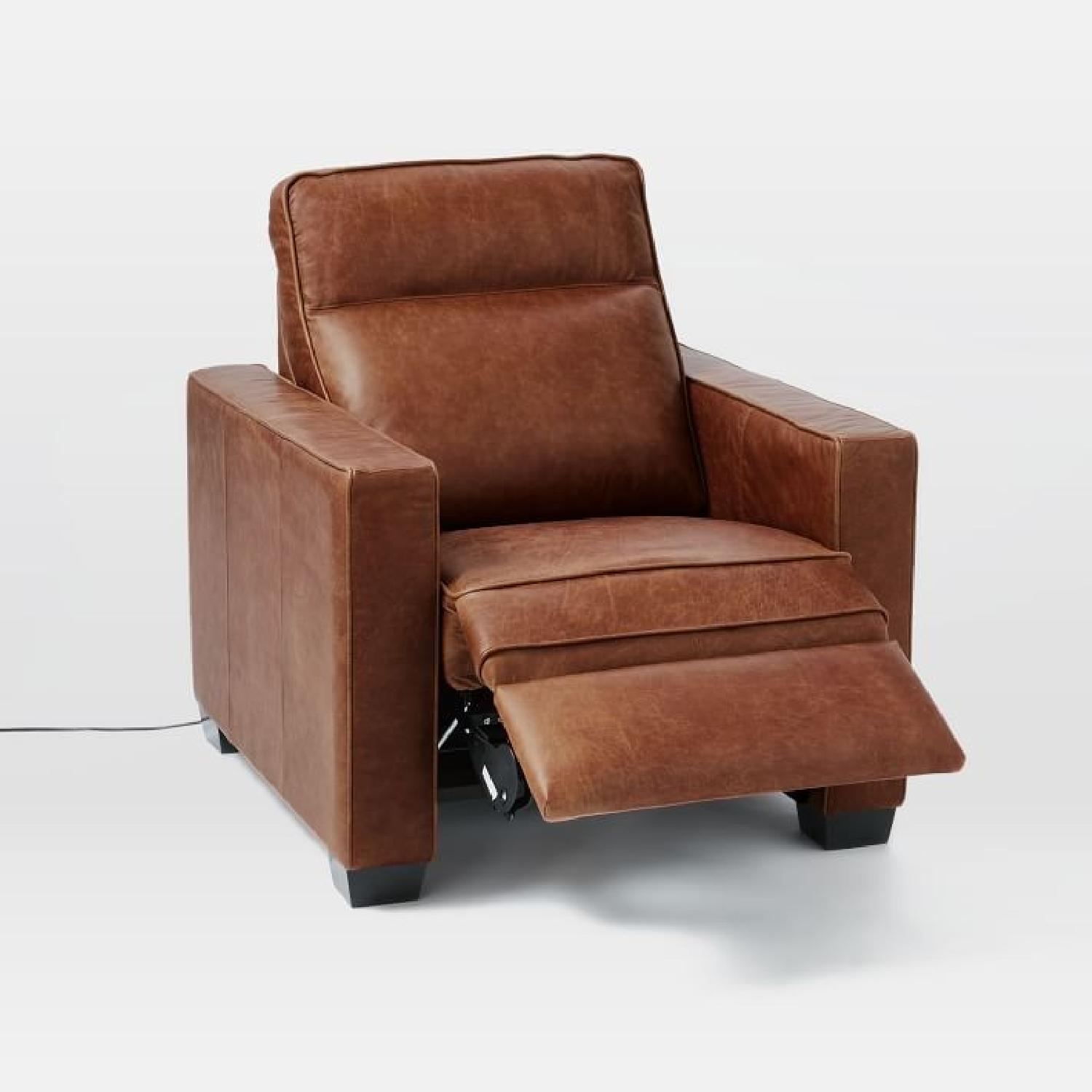 West Elm Henry Leather Power Recliner Chair - image-2