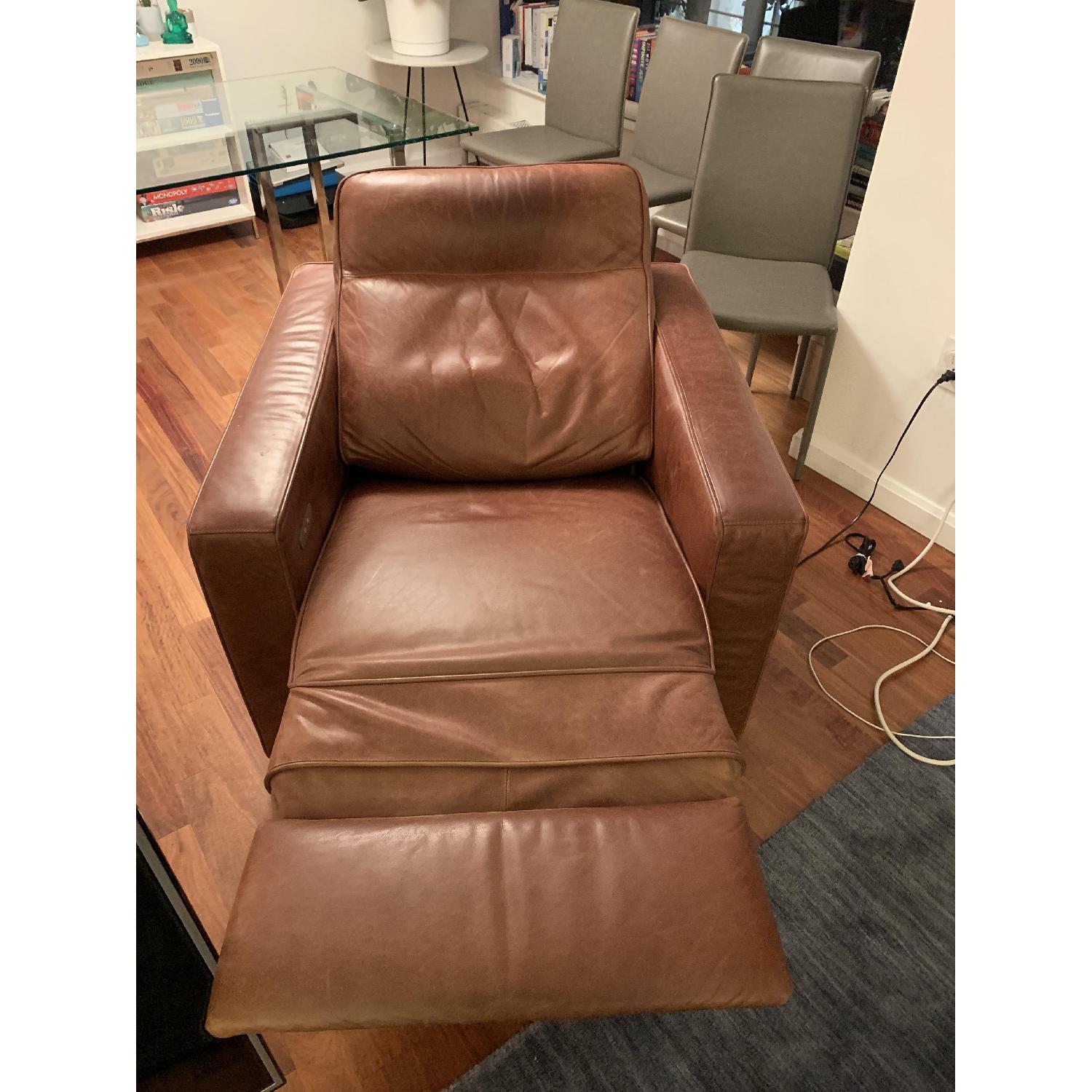West Elm Henry Leather Power Recliner Chair - image-13