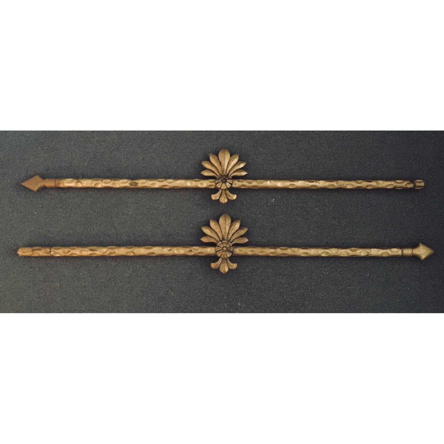 Gold Leaf Gilded Curtain Rods - image-4