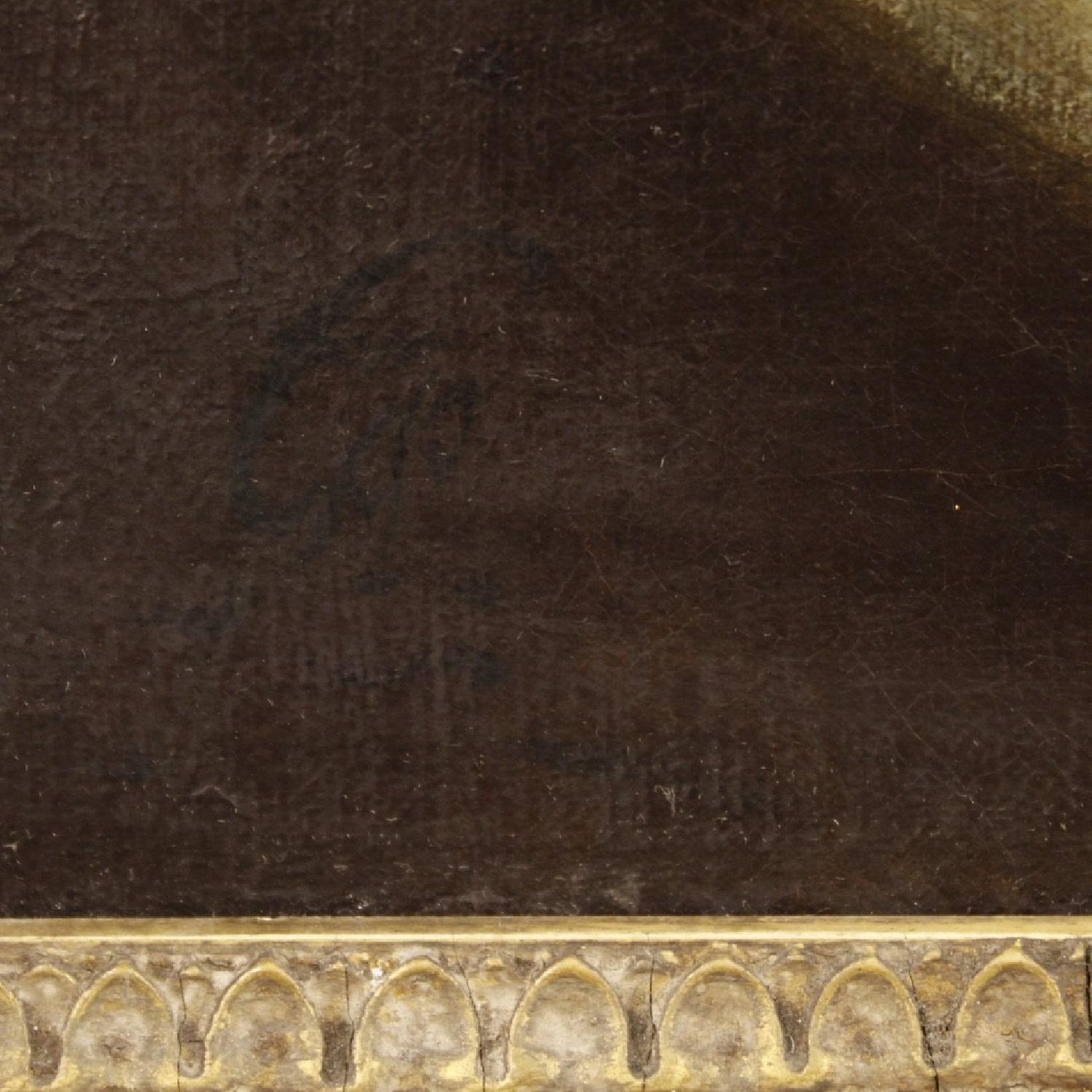 19th Century Oil on Canvas French Woman Portrait Painting - image-12