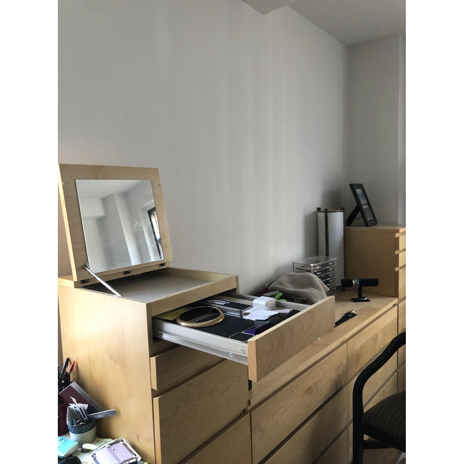 Ikea Malm Tall 6 Drawer Chest w/ Mirror - image-2