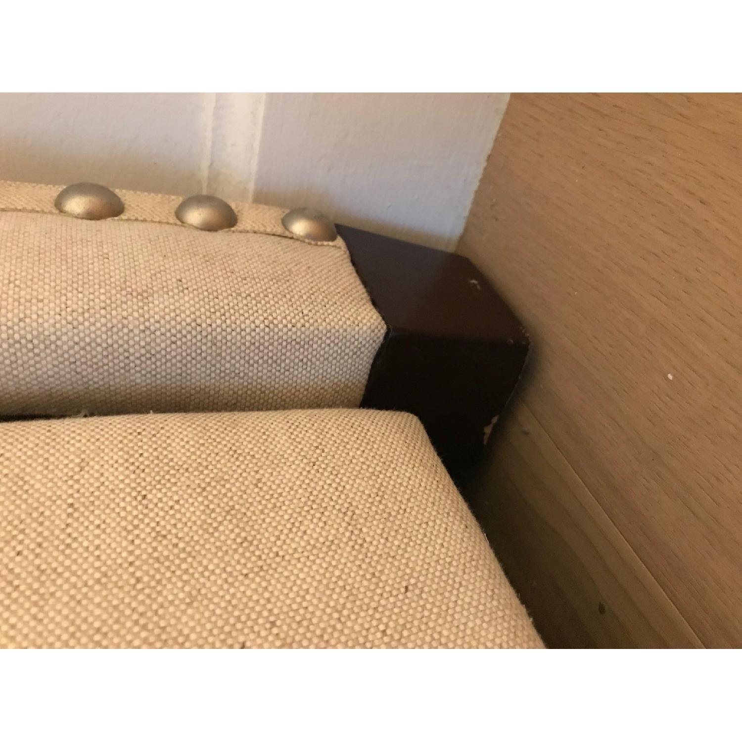 Pottery Barn Raleigh Upholstered Camelback Queen Storage Bed - image-6